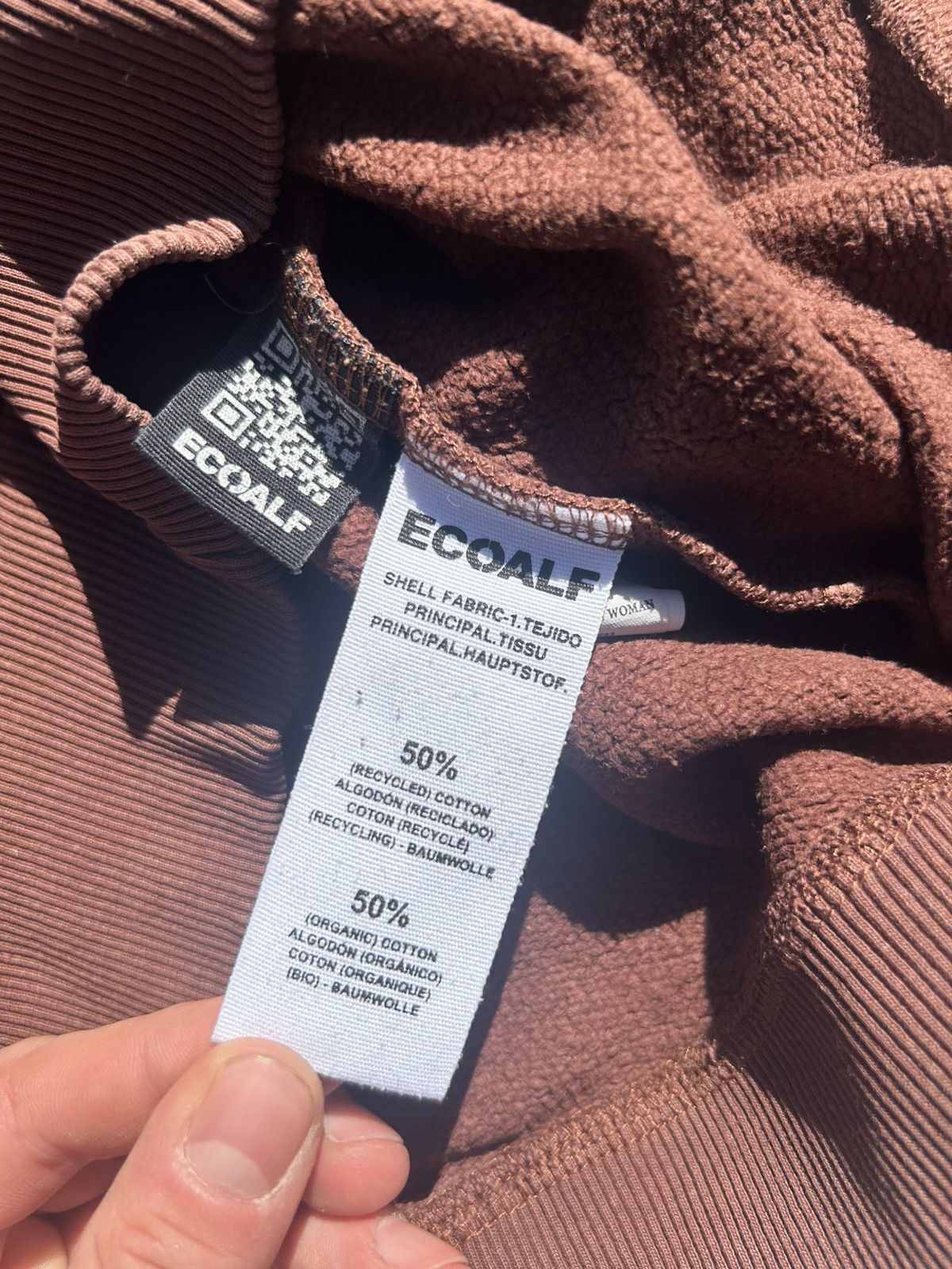 ECOALF Ecoalf Women Hoodie Brown Recycled Organic Cotton Size S Size S / US 4 / IT 40 - 10 Thumbnail