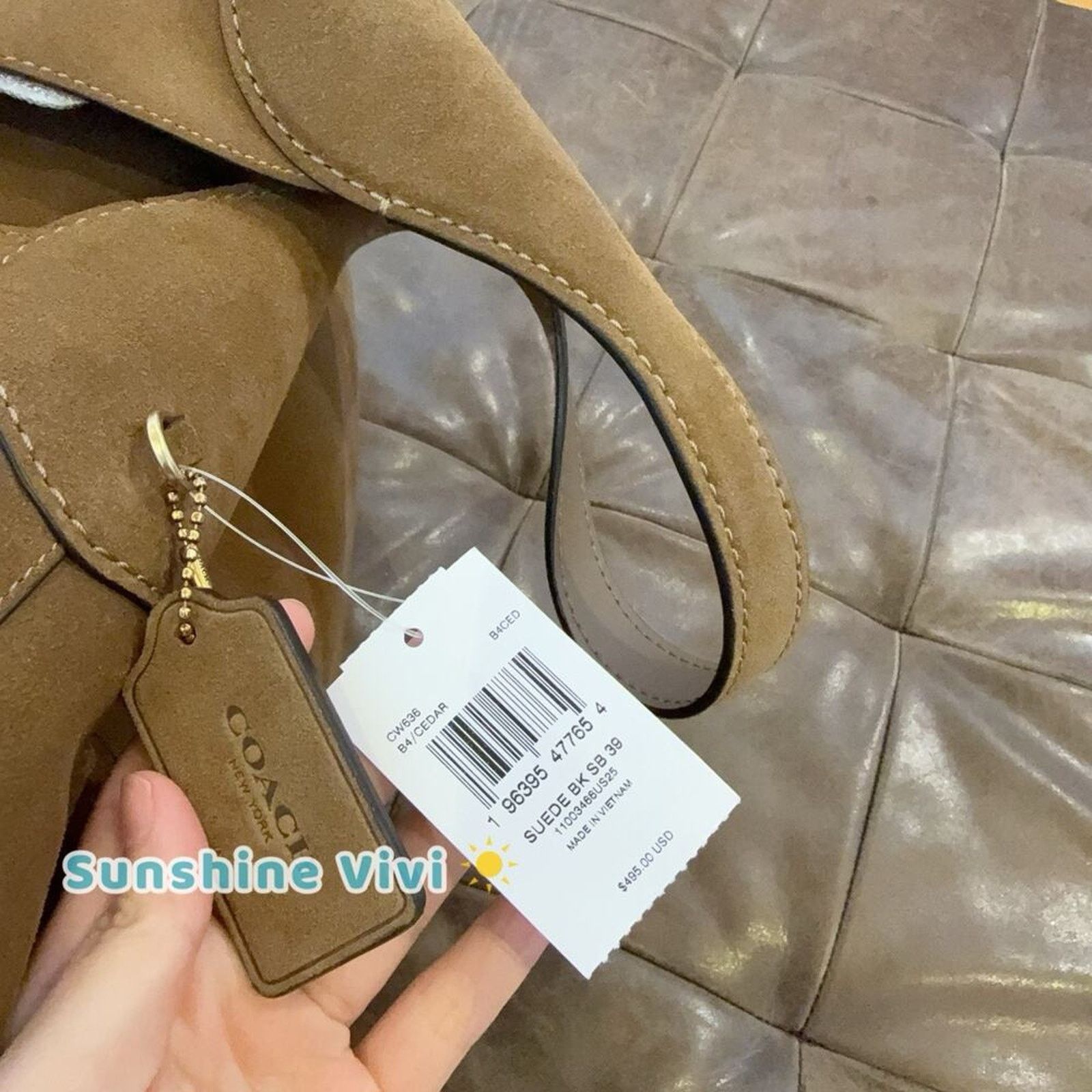 Coach NWT Coach Brooklyn Hobo Shoulder Bag 39 Suede Leather CW636 Size ONE SIZE - 4 Thumbnail