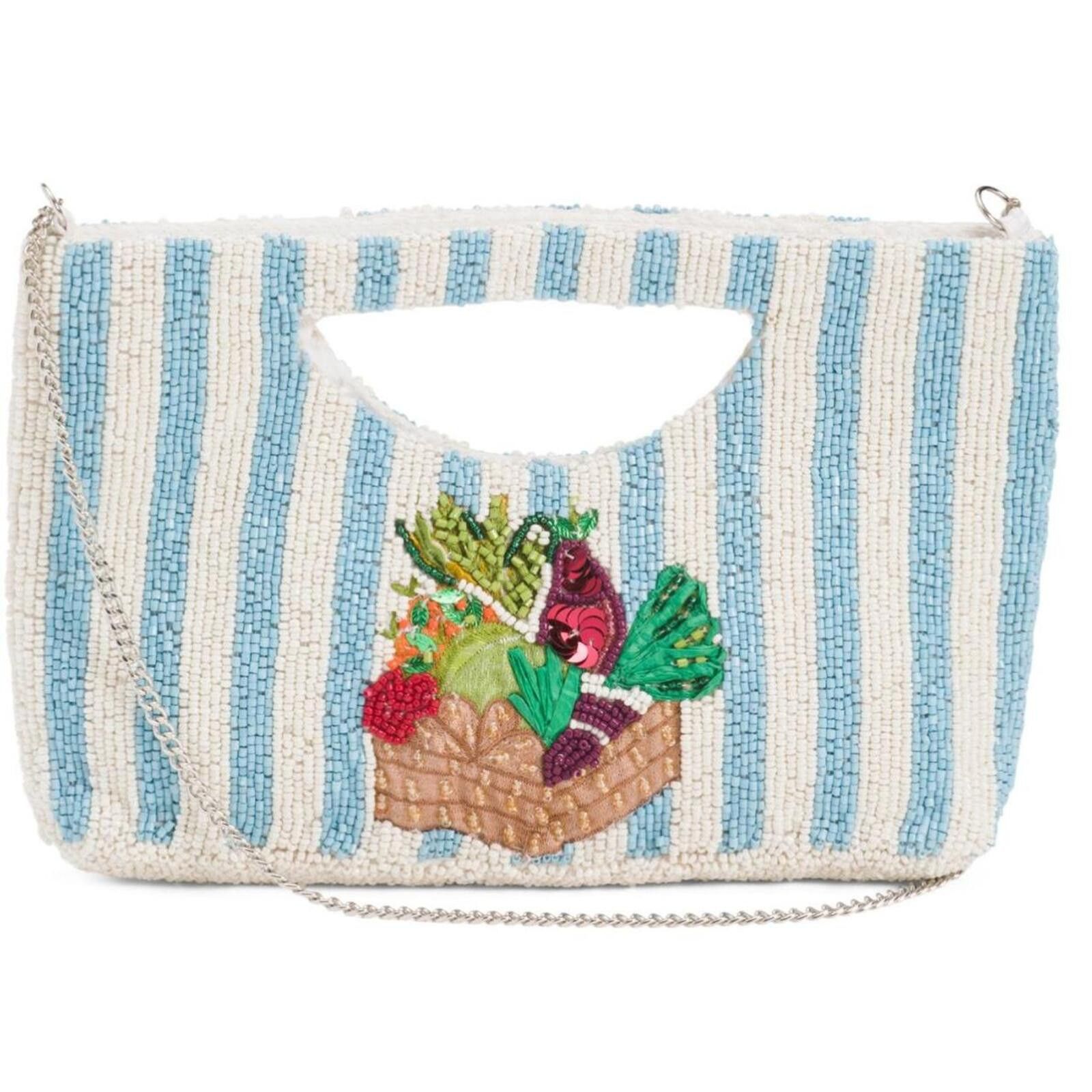 Marsell TikTok Viral Carrot Vegetable Basket Beaded Bag Size ONE SIZE - 3 Thumbnail