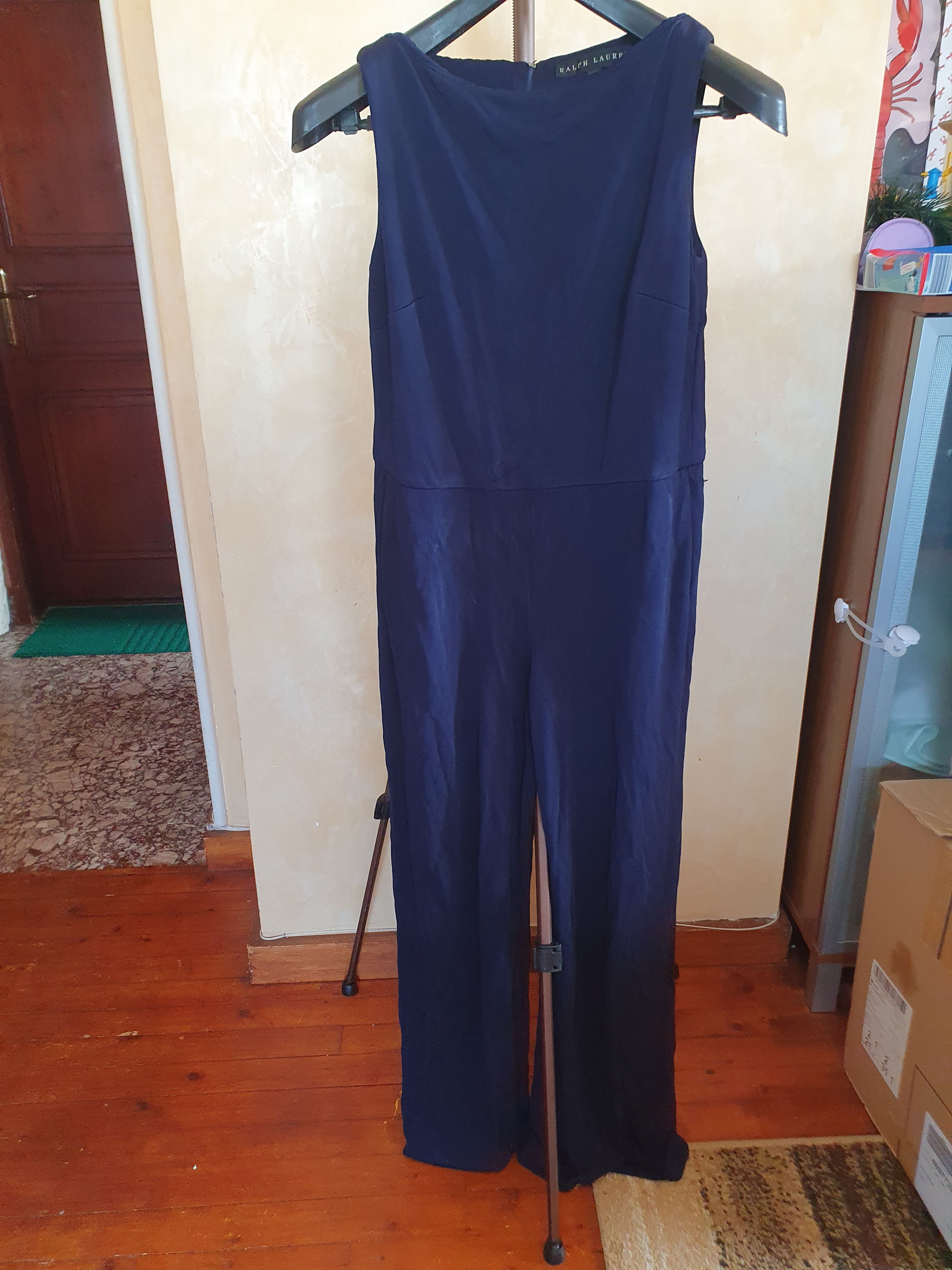 Ralph Lauren Ralph Lauren Jumpsuit Sleeveless Wide Leg Navy Blue sz 8 Size 30" / US 8 / IT 44 - 3 Thumbnail