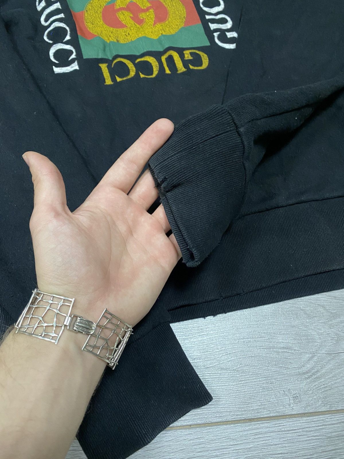 Gucci Gucci Distressed GG Box Logo Hoodie Size US M / EU 48-50 / 2 - 15 Thumbnail