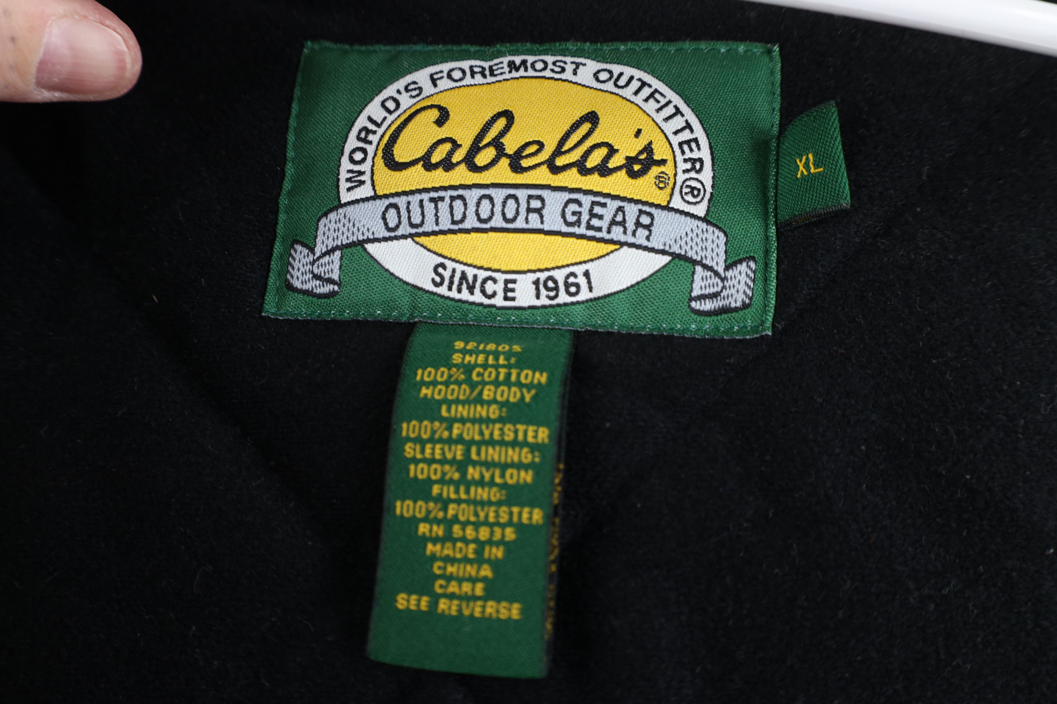 Cabelas Vintage 90s Cabelas Canvas Quilted Cape Hooded Jacket Brown Size US XL / EU 56 / 4 - 10 Thumbnail