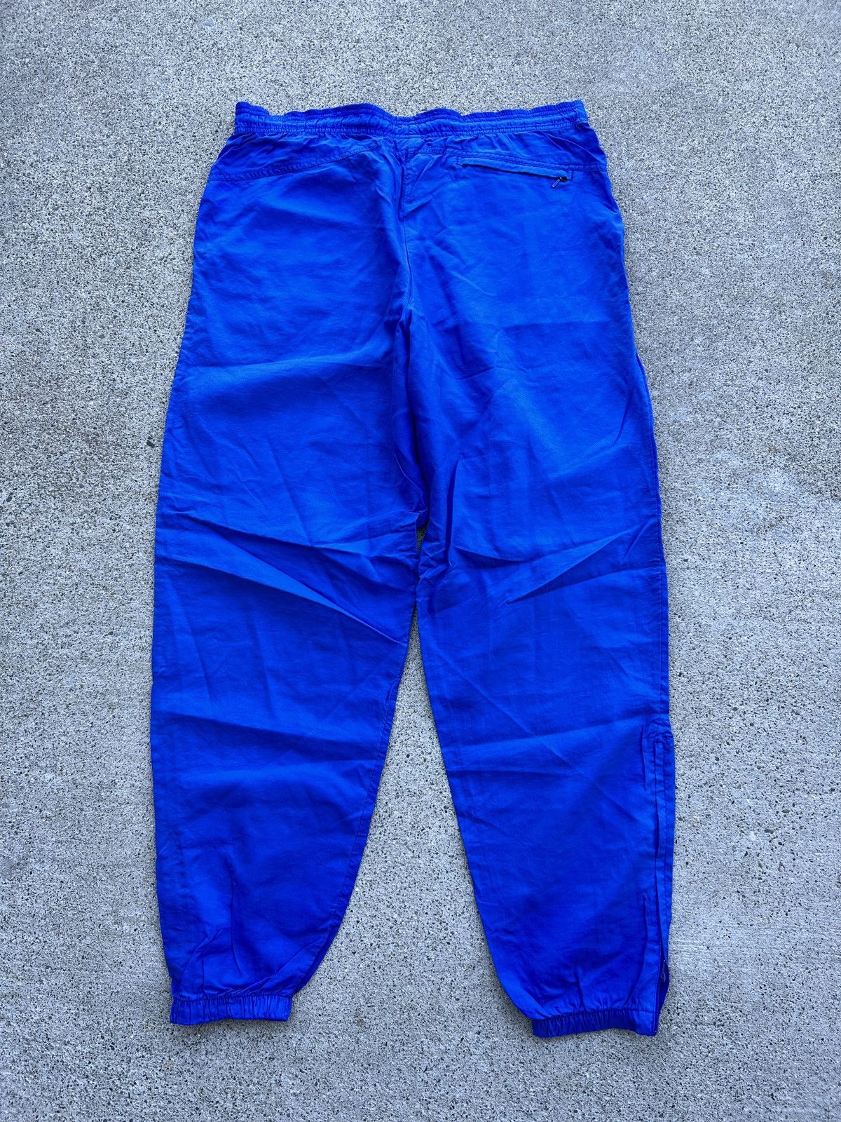 Nike × Vintage Vintage 1990s Nike Blue Windbreaker Zip Track Pants Size L Size US 36 / EU 52 - 2 Thumbnail