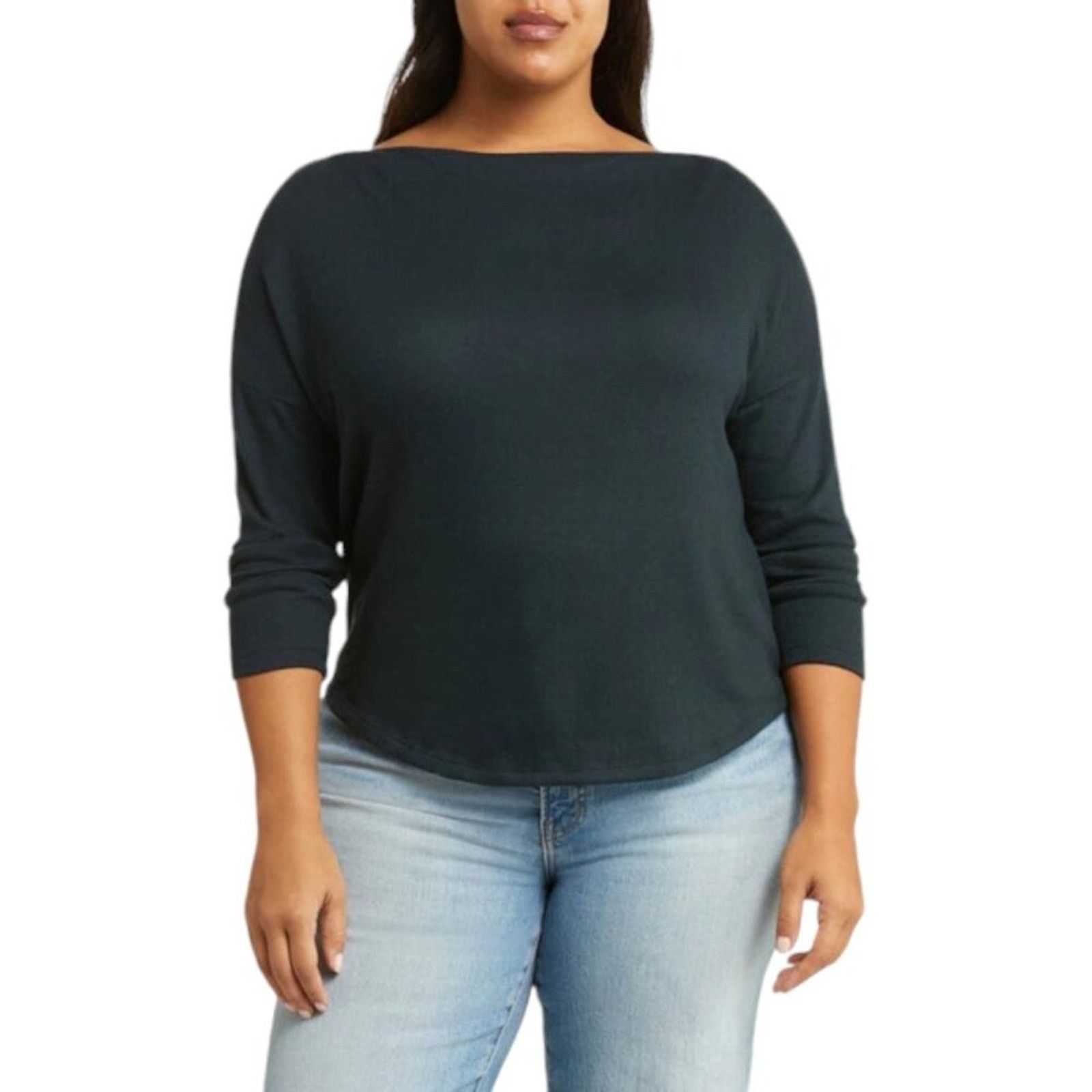 Other Caslon Cozy Hacci Knit Top Black Size Small NWOT $49 MSRP Size S / US 4 / IT 40 - 1 Thumbnail