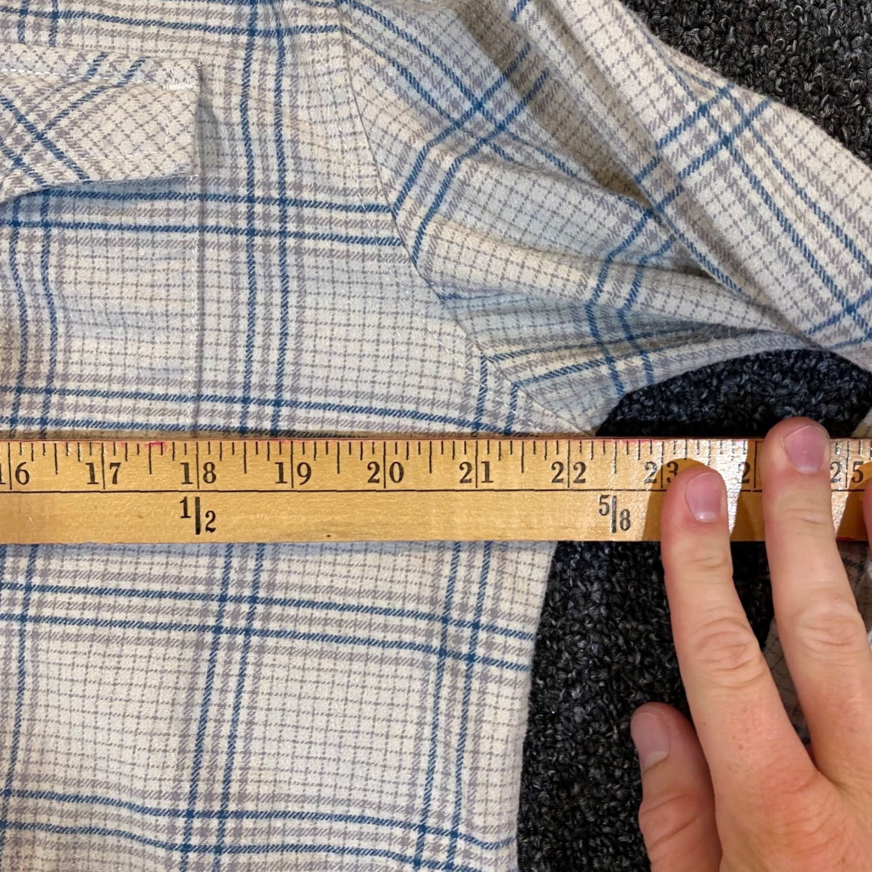 Howler Brothers Howler Brothers Shirt Mens S Gray Blue Plaid Snap Flannel Button Up Long Sleeve Size US S / EU 44-46 / 1 - 6 Thumbnail