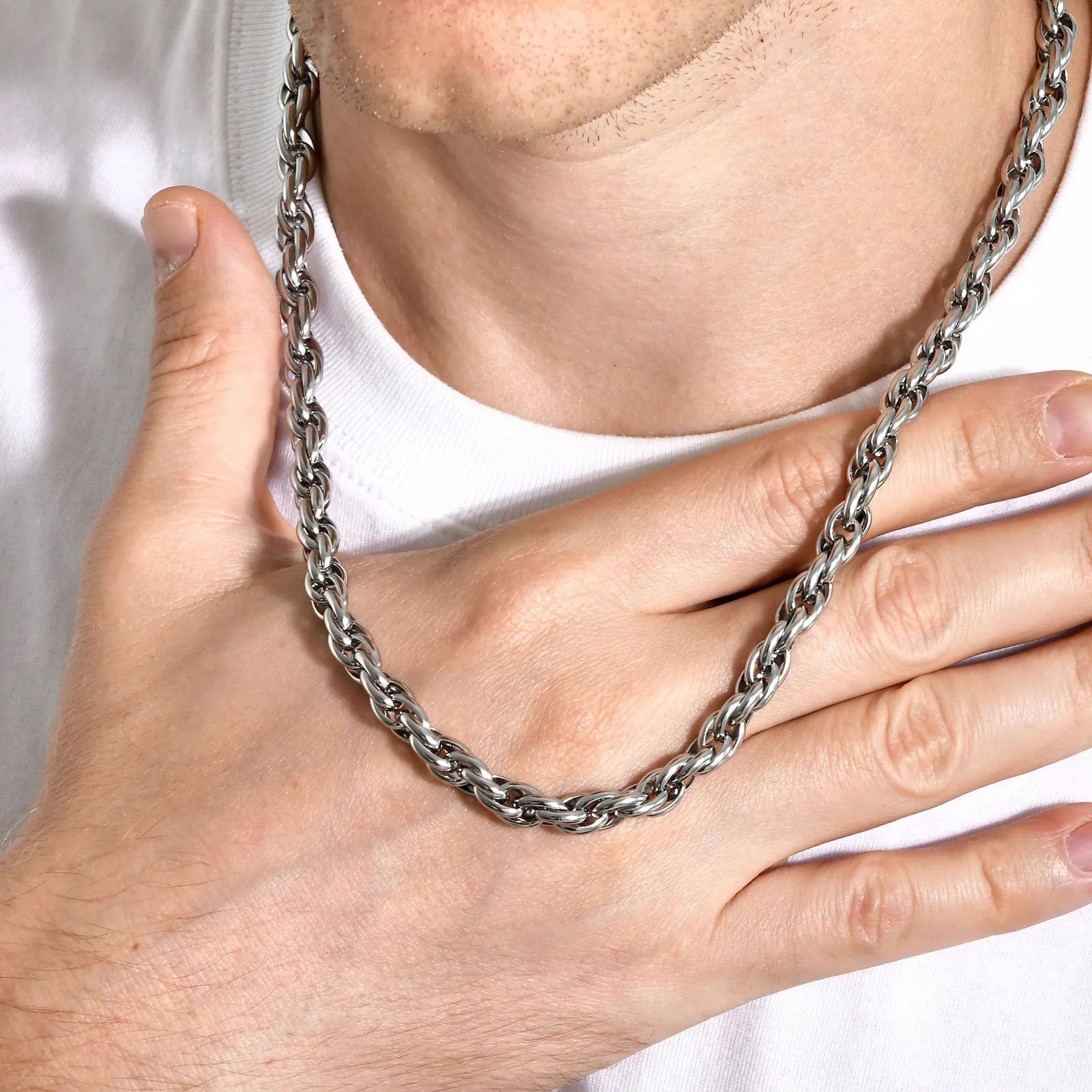 Jewelry × Vintage Chunky Twisted Chain Necklace Size ONE SIZE - 1 Thumbnail