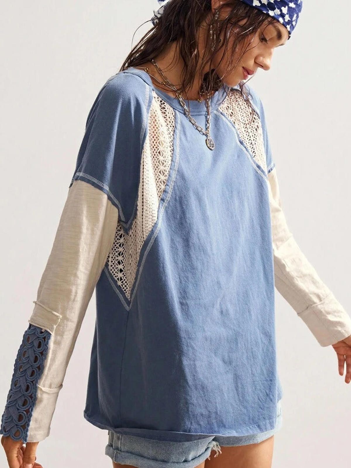 Other Lace Detail Tie Sleeve Shirt Size S / US 4 / IT 40 - 4 Thumbnail