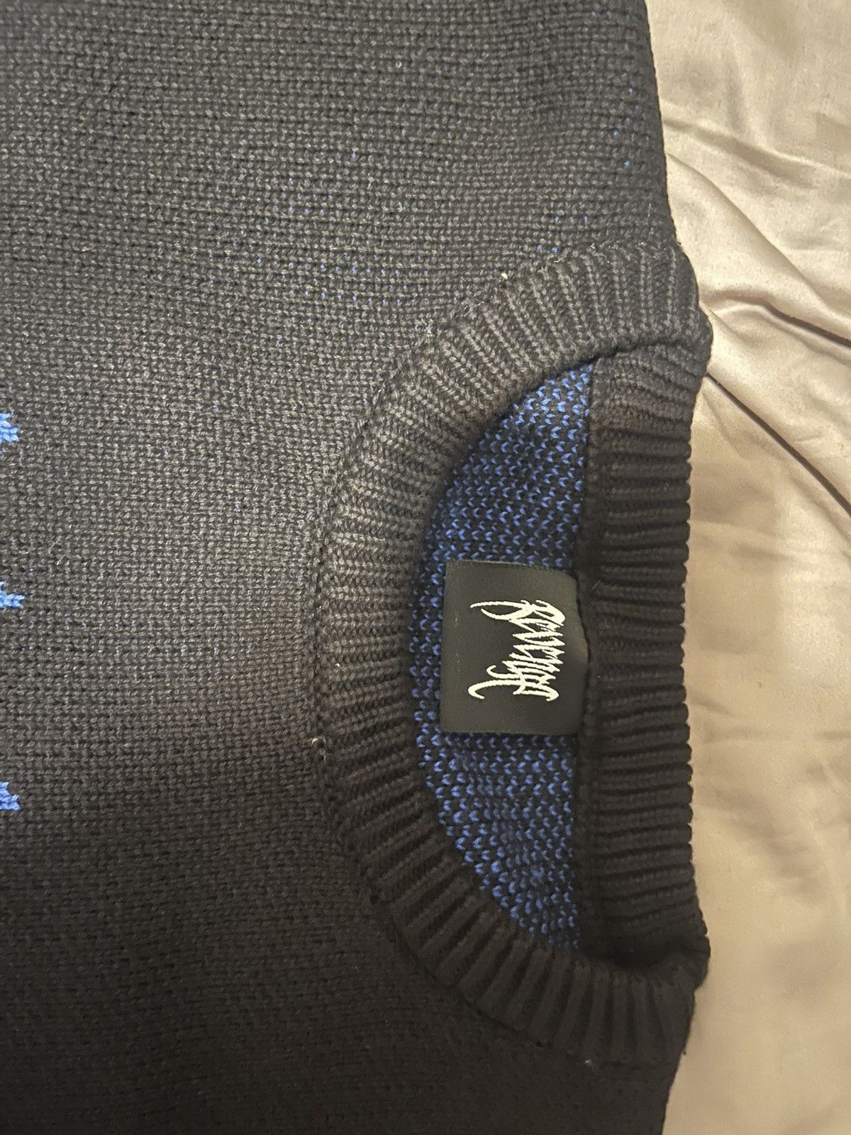 Revenge Revenge Black/Blue Arch Logo Knit Sweater Size US L / EU 52-54 / 3 - 4 Thumbnail