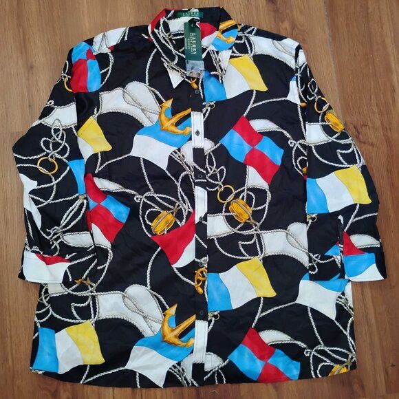 Ralph Lauren NWT Ralph Lauren Green Label Nautical Flags Button Shirt Size 3XL / US 20-22 - 2 Thumbnail