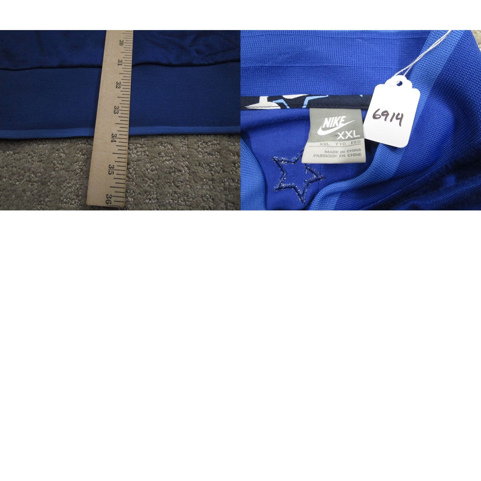 Nike VINTAGE Nike Jacket Mens 2XL Blue Full Zip Hooded? [Note: The original title does not mention hood; cannot add] Size US XXL / EU 58 / 5 - 8 Thumbnail