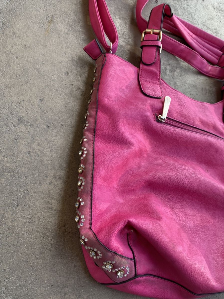 Hysteric Glamour archive leather pink bag punk alternative rap cross logo y2k Size ONE SIZE - 6 Thumbnail