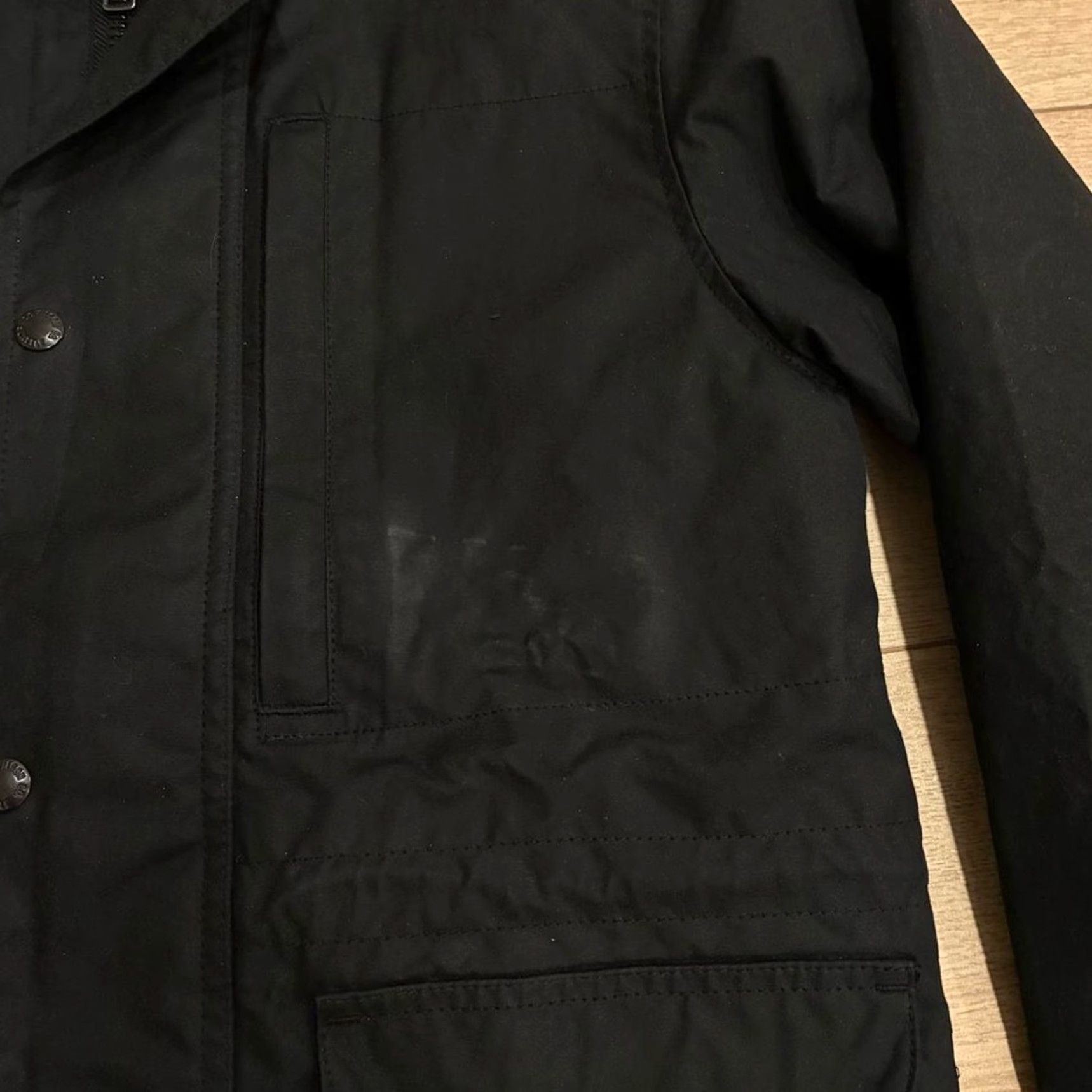 Filson VINTAGE Filson Coat Overcoat Men XS Black Cover Cloth Mile Market Waxed Lightweight Coat Jacket Size US XS / EU 42 / 0 - 3 Thumbnail