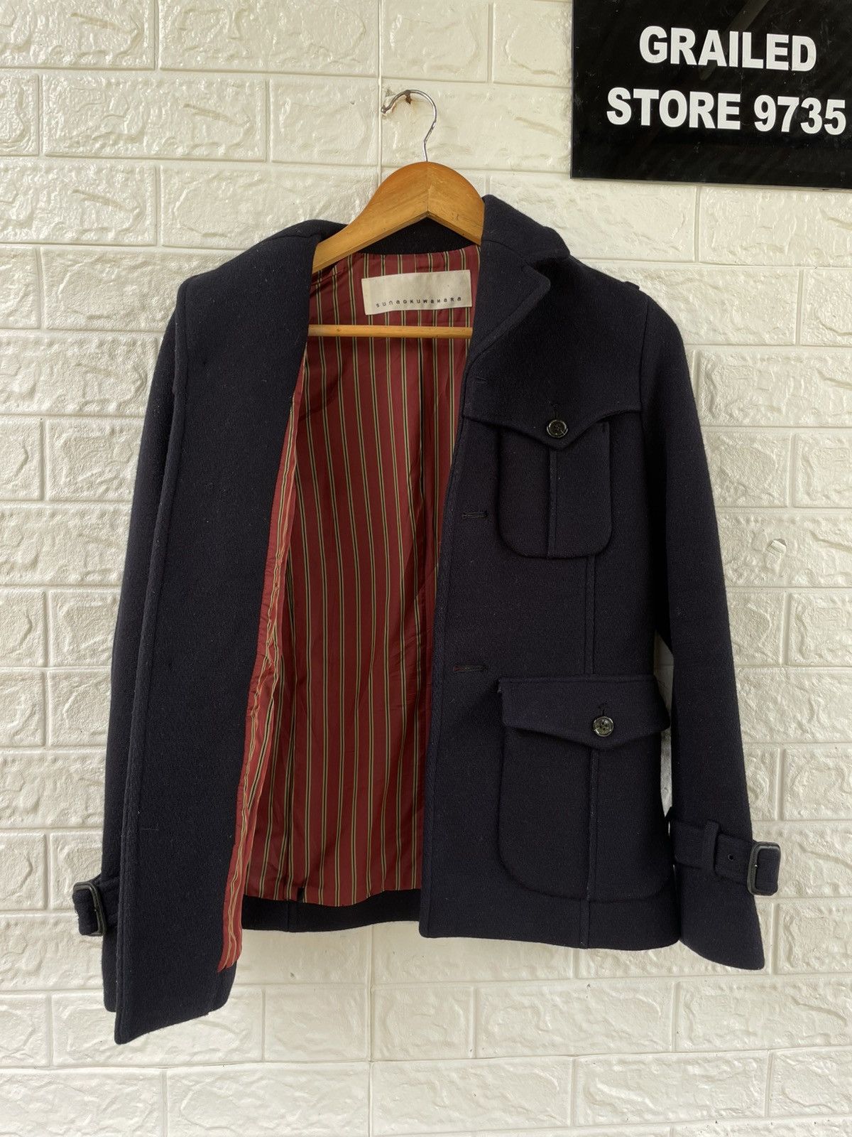 Japanese Brand × Vintage Vintage Sunaokuwahara Wool Jacket Size US S / EU 44-46 / 1 - 5 Thumbnail