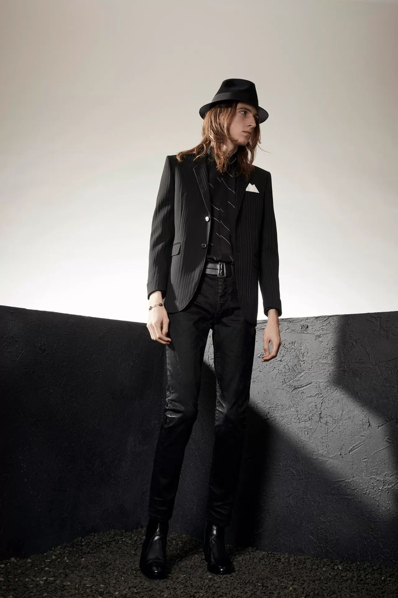 Saint Laurent Paris SLP20FW silk blend shirt black ivory twill embroidery Size US XXS / EU 40 - 7 Thumbnail