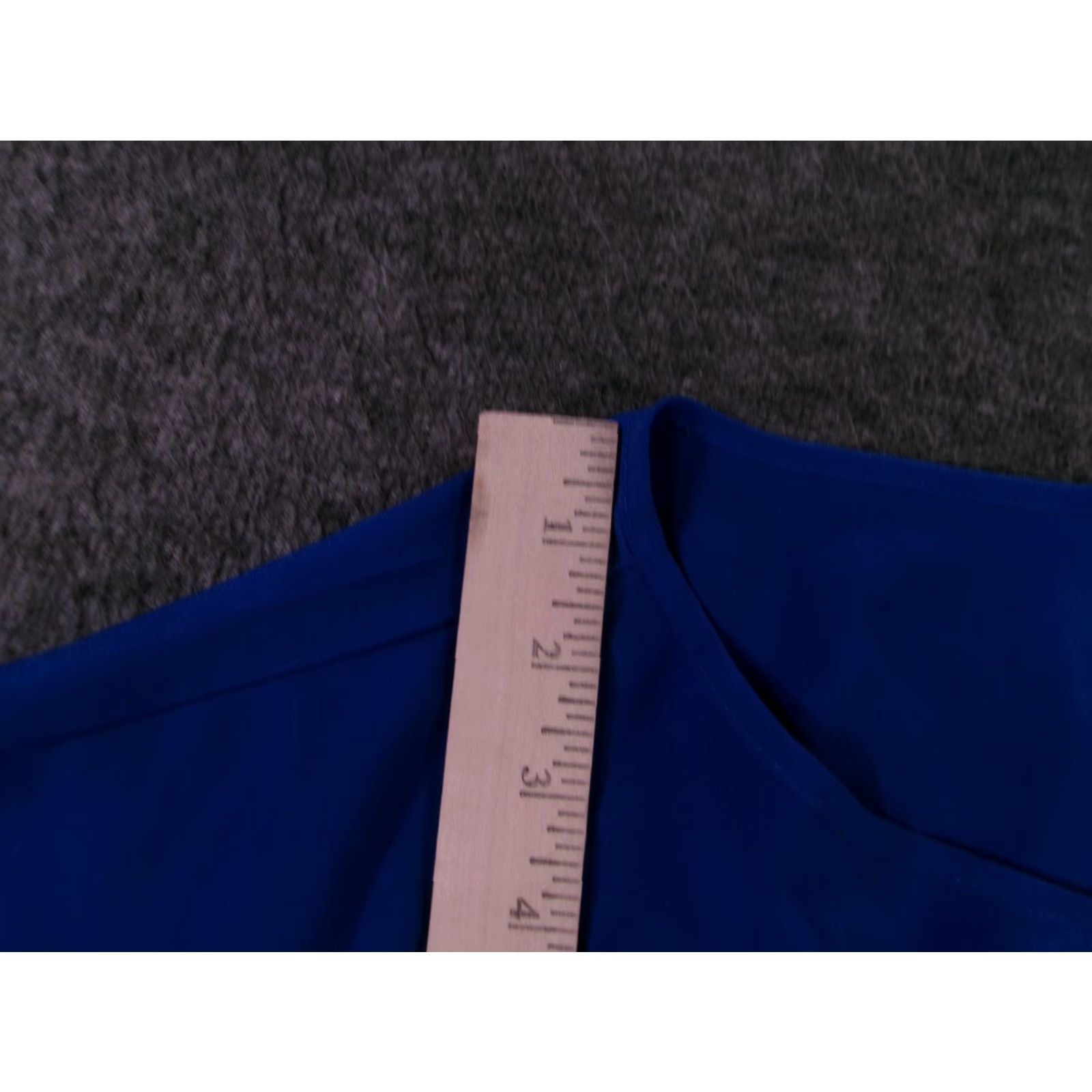 Vintage Womens Rayon Tunic Dress S Elastic Waist Belted Flocked Applique Royal Blue Size S / US 4 / IT 40 - 5 Thumbnail