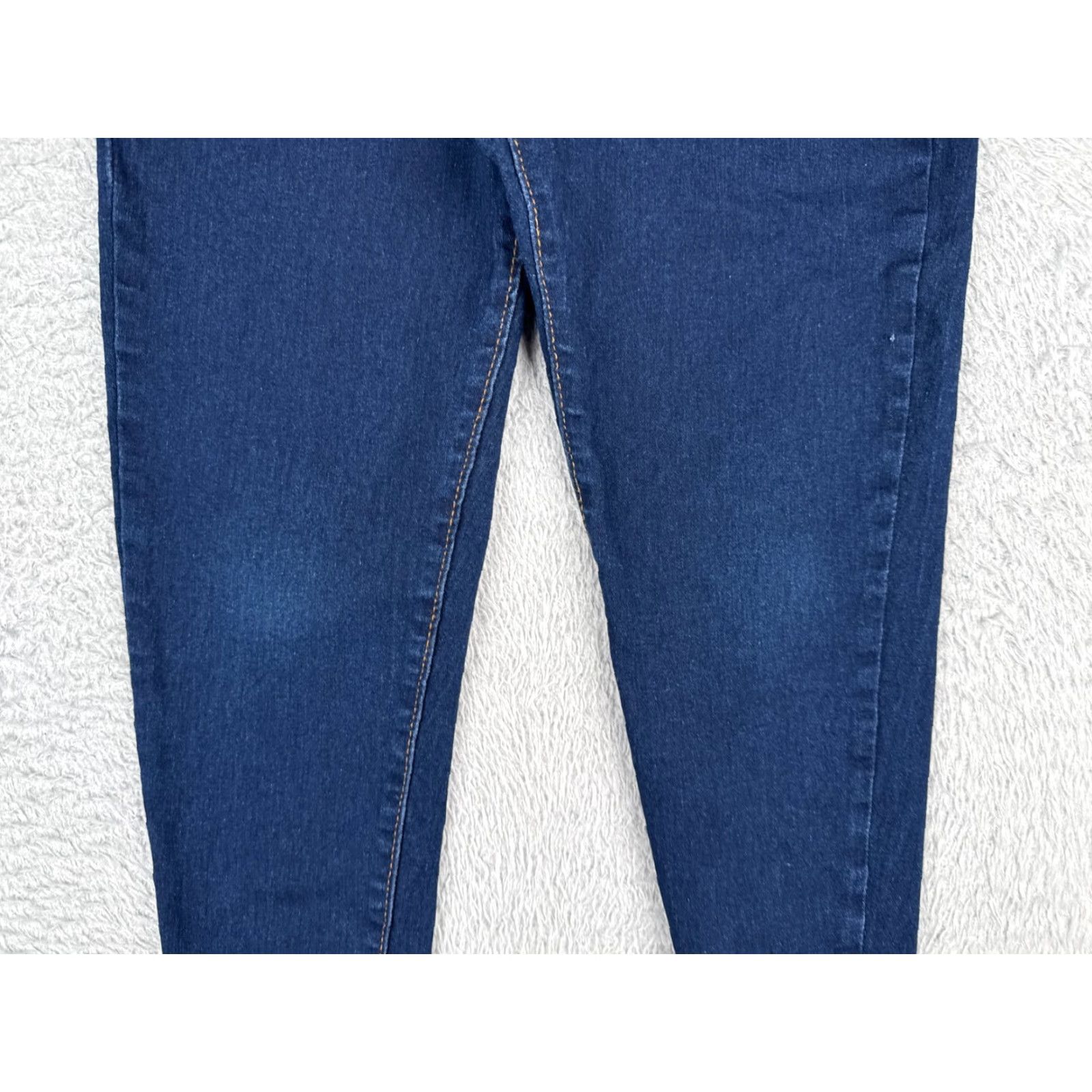 Vintage Vertiche Jeans Juniors 13 Blue Denim Skinny Slit Hem Cotton Poly Blend Mid 26x22 Size 34" / US 12 / IT 48 - 3 Thumbnail