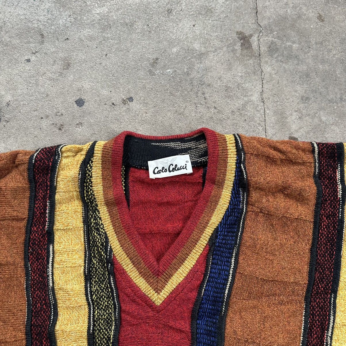 Carlo Colucci Rare Luxury Sweater Carlo Colluci In Style Coogi Avant-Garde Size US L / EU 52-54 / 3 - 3 Thumbnail