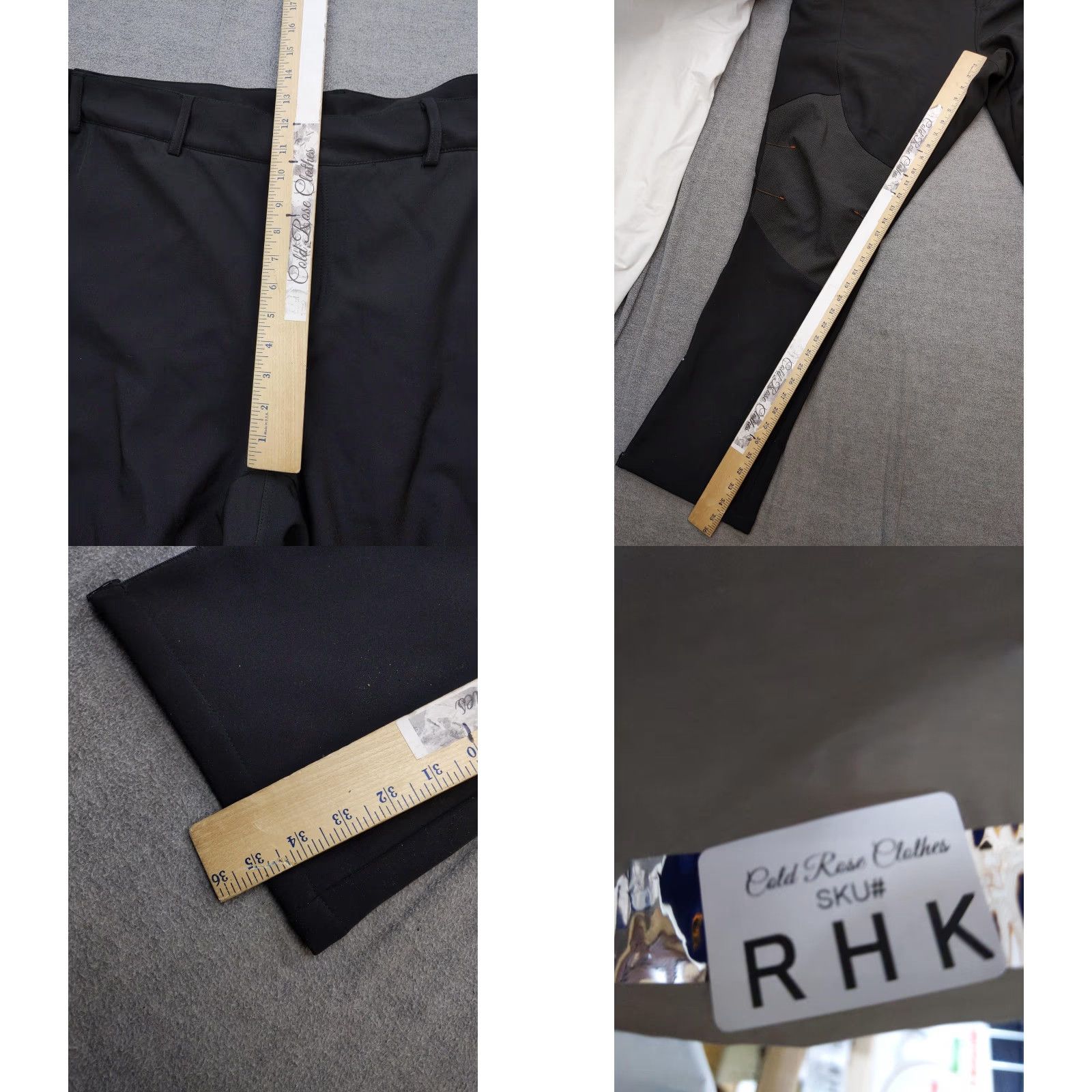 Vintage Gash Hao Snow Pants Mens 48x34 Black Softshell Lined Hiking Ski Winter Warmth Elastic Waist Pockets Zip Pocket 34 Inseam Size US 32 / EU 48 - 8 Thumbnail