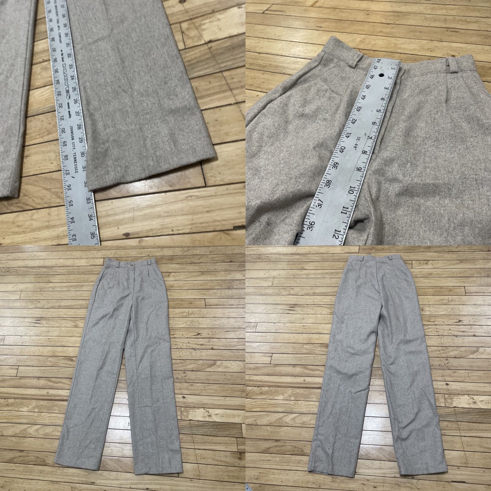 Vintage VINTAGE Contempo Wool Pants Women 22x33 Cream Tweed Old Money S-35- 3 Contempo Size 40" / US 18 - 9 Thumbnail