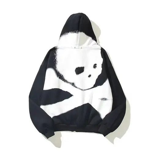 Japanese Brand Street Retro Skull Print Loose Casual Hooded Sweatshirt Size US M / EU 48-50 / 2 - 1 Thumbnail