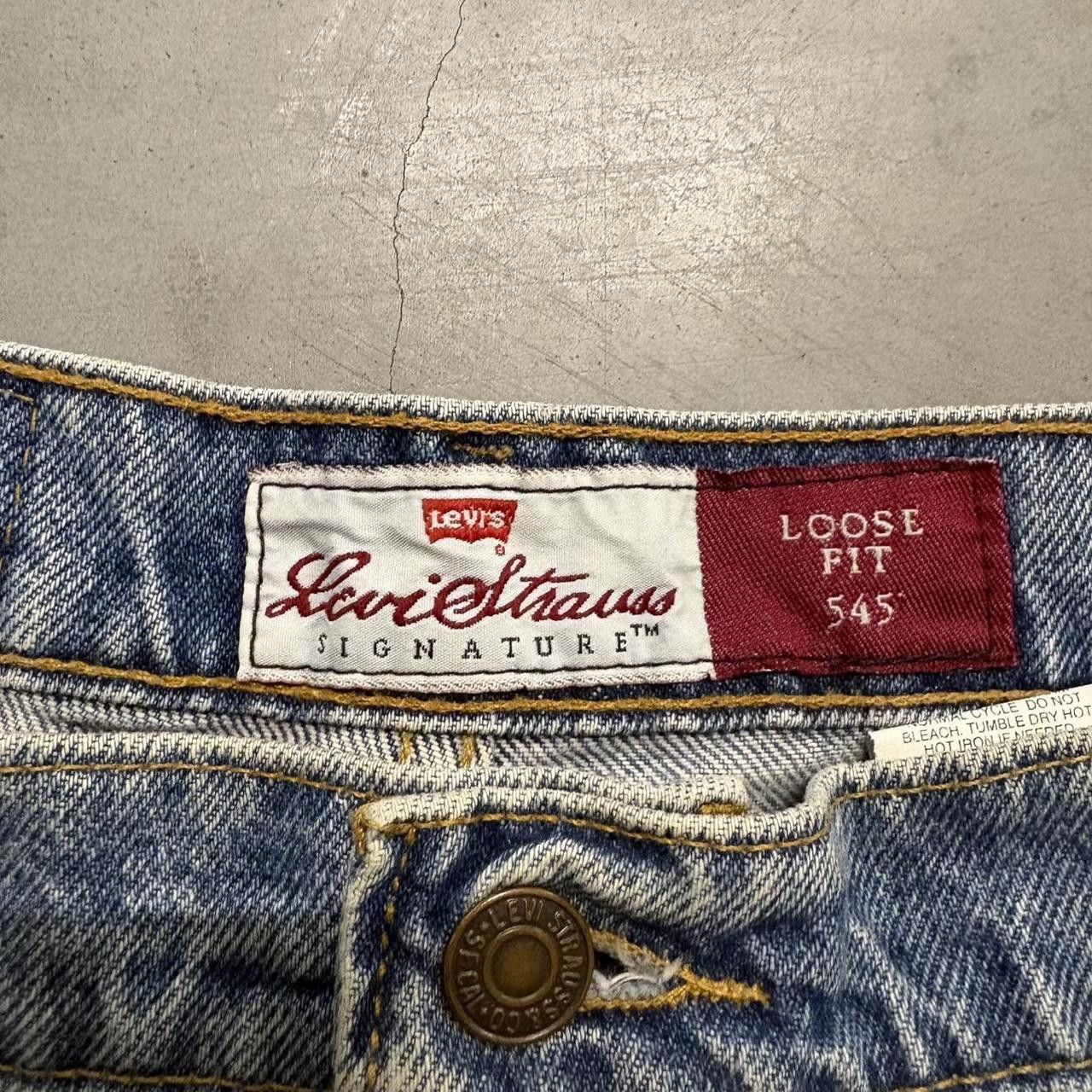 Levi's Crazy Vintage Y2K/2000s Baggy Levis 545 Loose Fit Medium Blue Wash Denim Jeans! Size US 38 / EU 54 - 7 Thumbnail