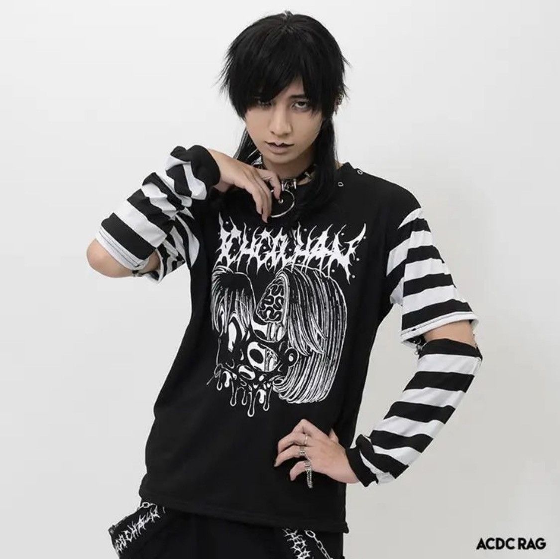 Japanese Brand ACDC RAG Brain Drain Punk Bondage Gothic Japanese Tshirt Size US M / EU 48-50 / 2 - 1 Thumbnail
