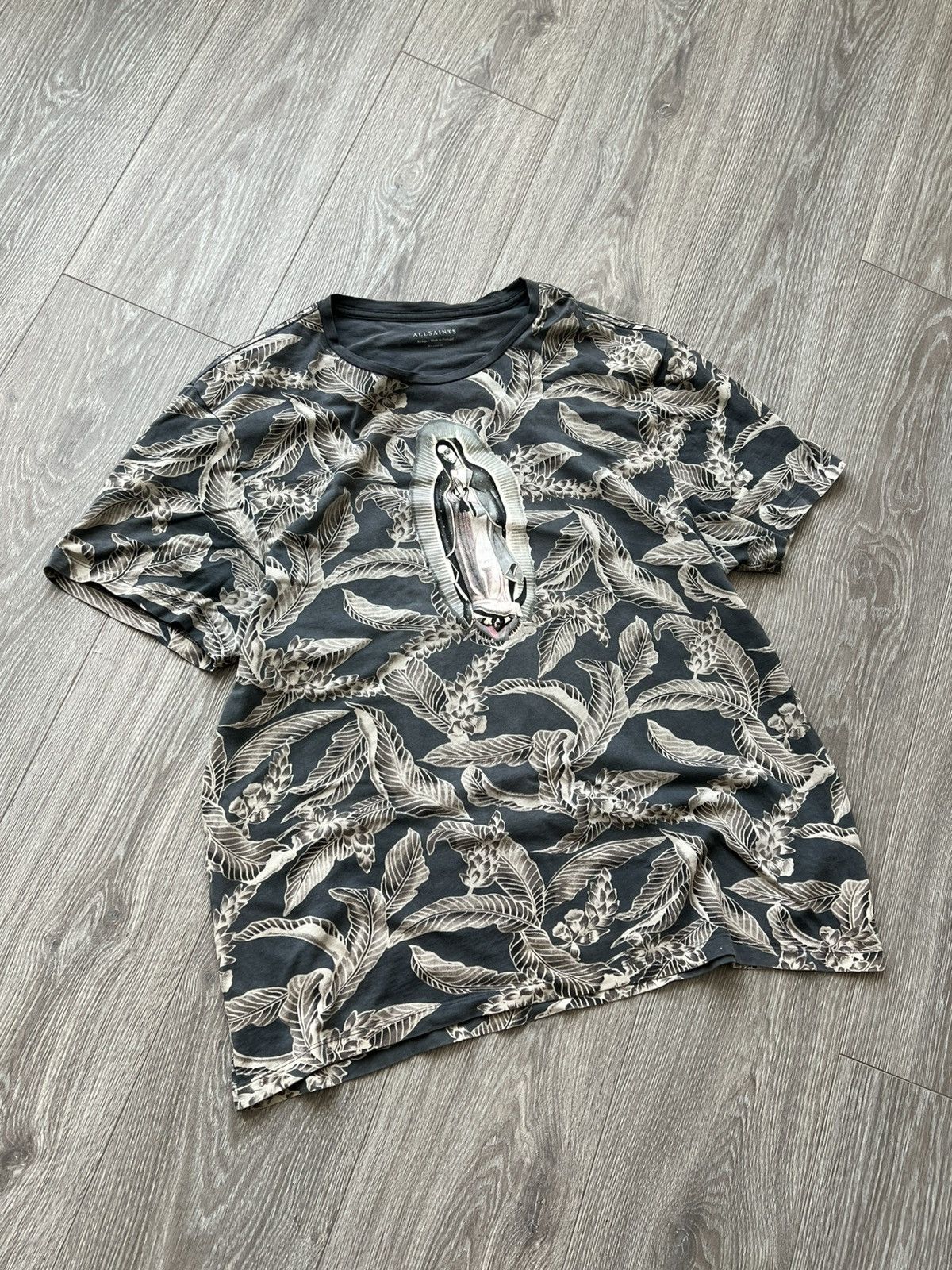 Allsaints × Vintage Vintage Allsaints Religion Tee T-Shirt Size US XL / EU 56 / 4 - 3 Thumbnail