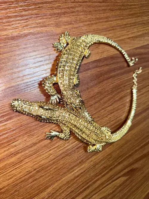 VIBE Full Crystal Crocodile Necklace Size ONE SIZE - 2 Thumbnail