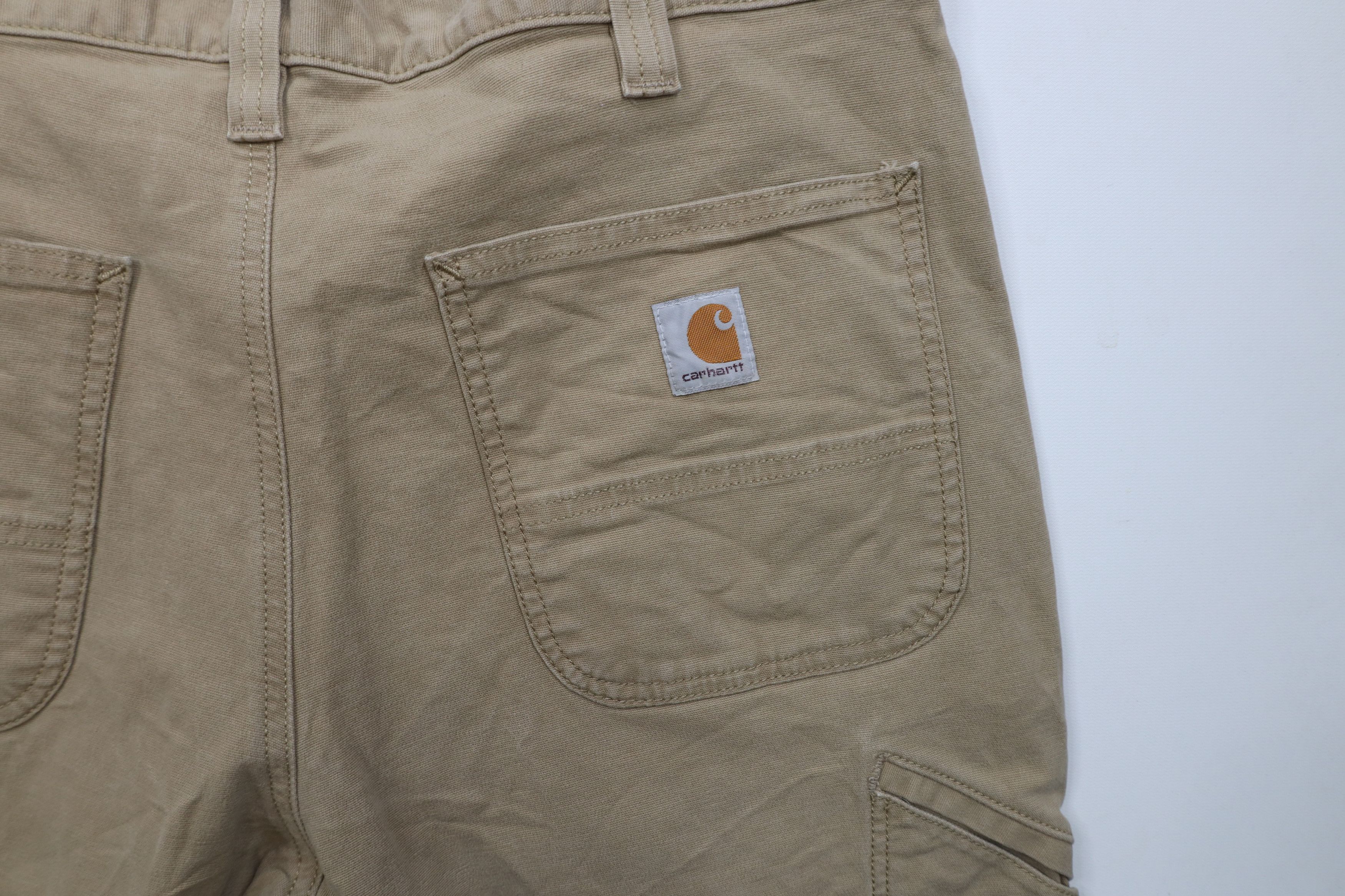 Carhartt × Vintage Vintage Carhartt Relaxed Wide Leg Canvas Pants Beige Brown Size US 36 / EU 52 - 14 Thumbnail