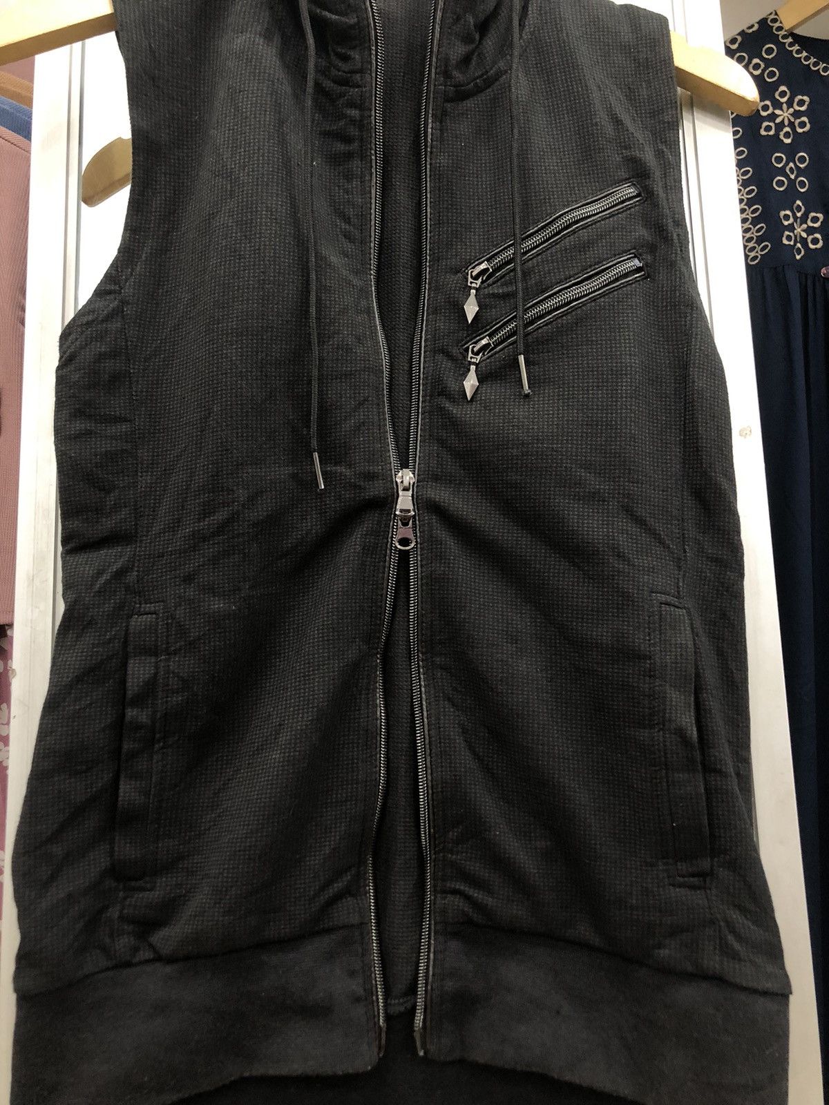 Japanese Brand × semanticdesign Semantic Design Double Zipper Sleeve less Hoodie Size US S / EU 44-46 / 1 - 2 Thumbnail