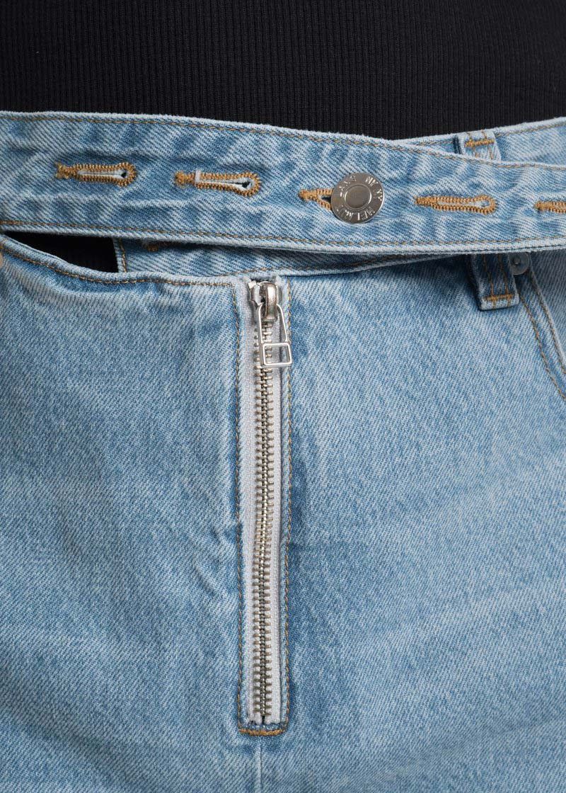Helmut Lang Shayne Oliver Belt Slim Straight Light Blue Jeans Size US 29 - 14 Thumbnail