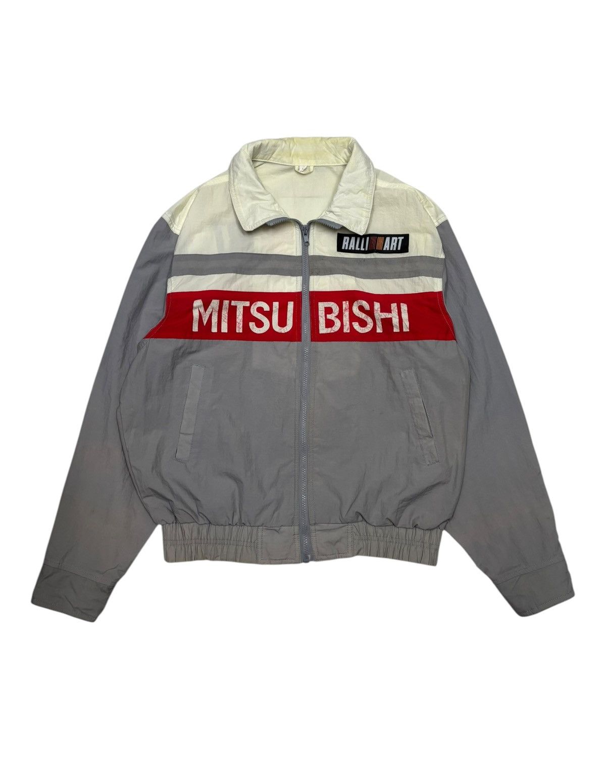Honda 🔥VINTAGE MITSUBISHI RALLIART RACING BOMBER LIGHT JACKET Size US L / EU 52-54 / 3 - 1 Thumbnail