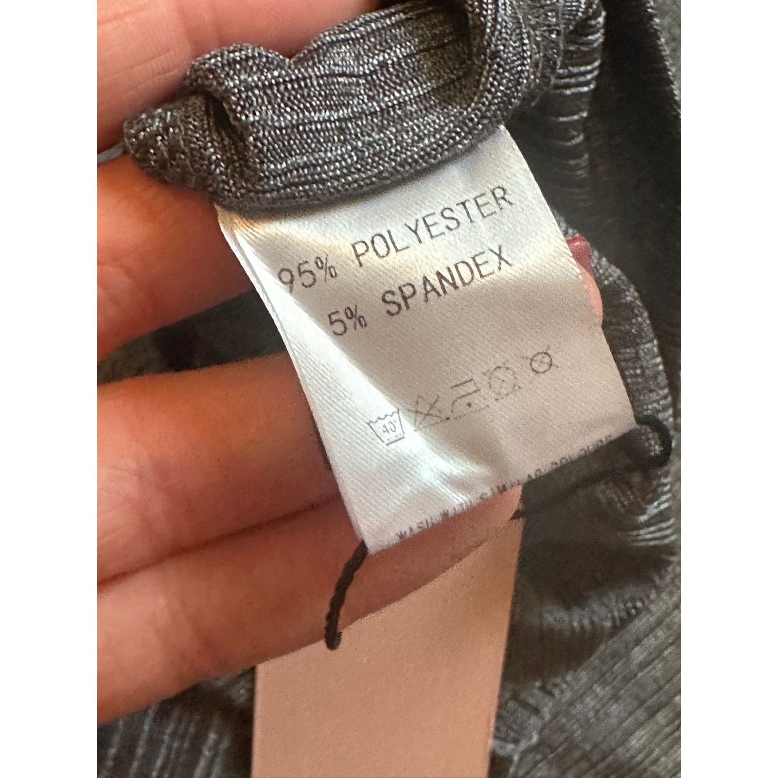 Other Micas Gray V-Neck Long Sleeve Collared Bodycon Long Dress Size S / US 4 / IT 40 - 8 Thumbnail