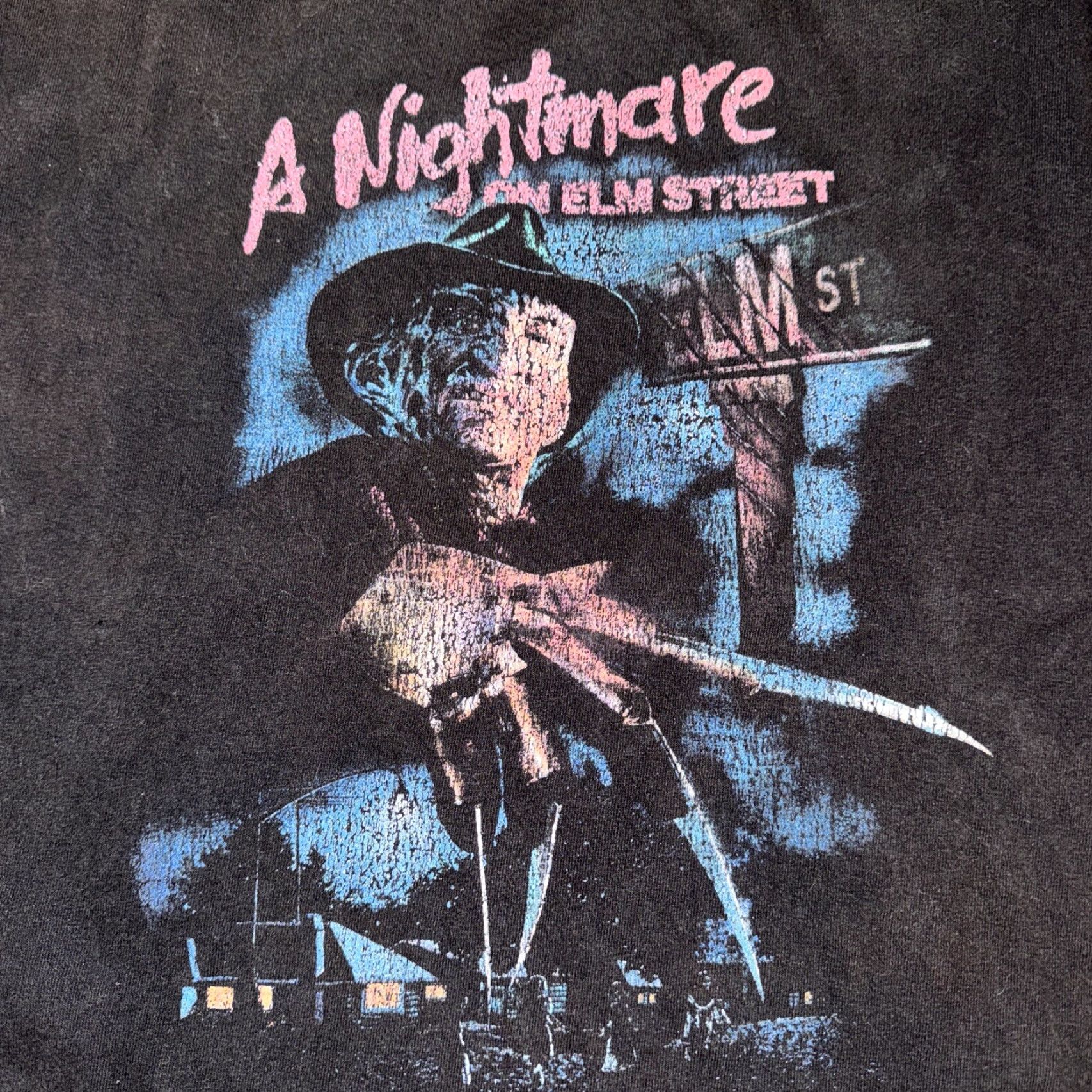 Vintage VINTAGE Nightmare On Elm Street T-Shirt Black L Mens 20.5x27.5 Used Horror Freddy Krueger Shirt Size US L / EU 52-54 / 3 - 2 Thumbnail
