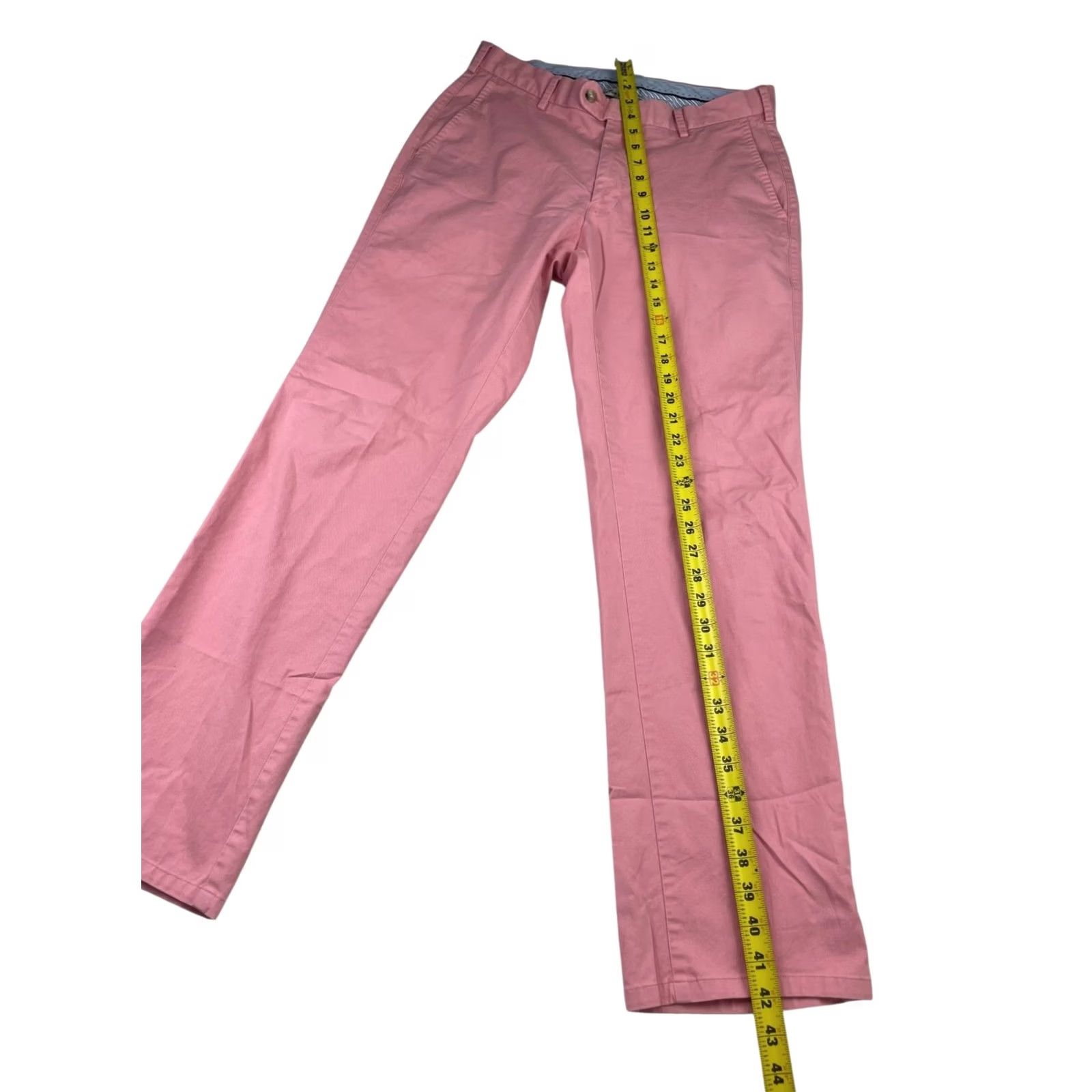 Peter Millar Peter Millar Men's Pink Cotton Stretch Chino Pants 32x32 Flat Front Casual Size US 32 / EU 48 - 6 Thumbnail