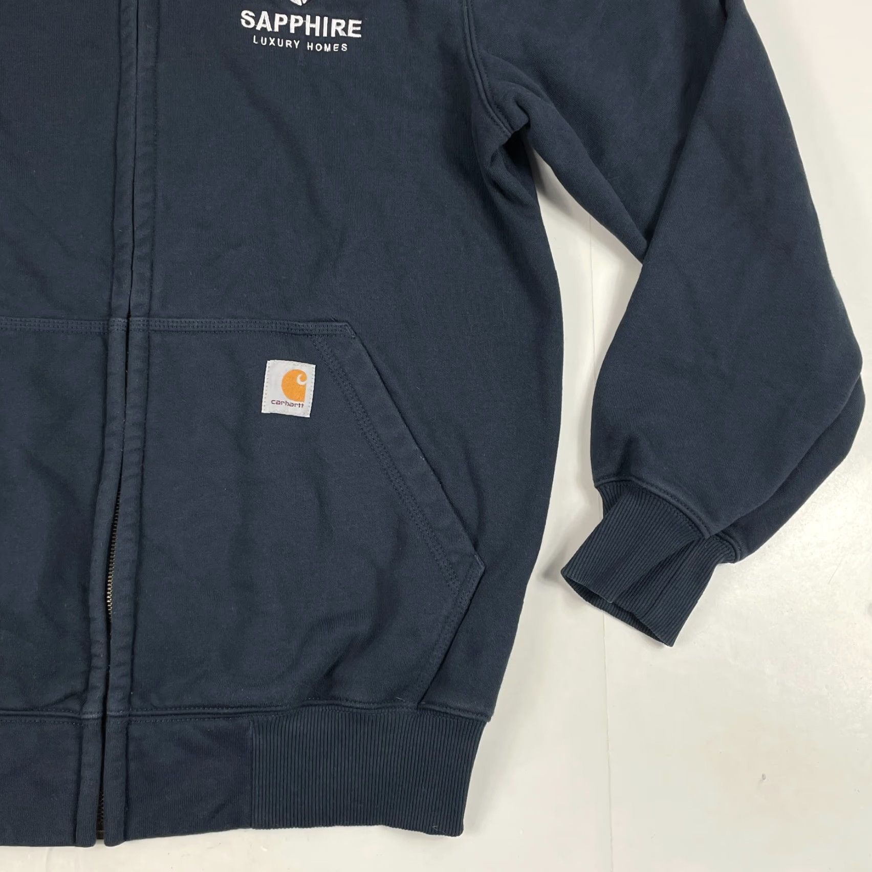 Carhartt Carhartt Hoodie Mens Medium Blue Rain Defender Full Zip Fleece Lined Workwear Size US M / EU 48-50 / 2 - 4 Thumbnail
