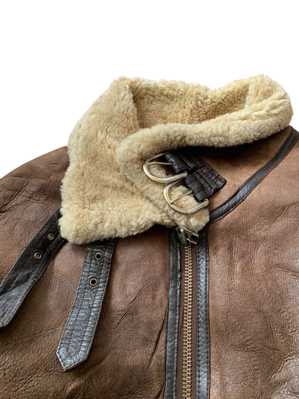 Cockpit USA 🔥VTG SHEEPSKIN LEATHER JACKET TYPE B3 USAF Size US L / EU 52-54 / 3 - 4 Thumbnail