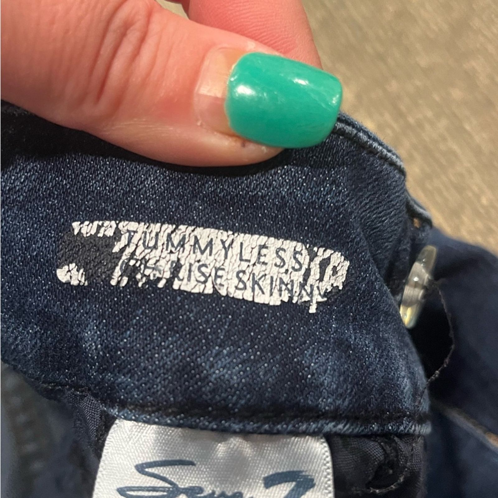Seven 7 Seven7 High-Rise Tummyless Skinny Jeans Denim Blue Size 6 Size 28" / US 6 / IT 42 - 9 Thumbnail
