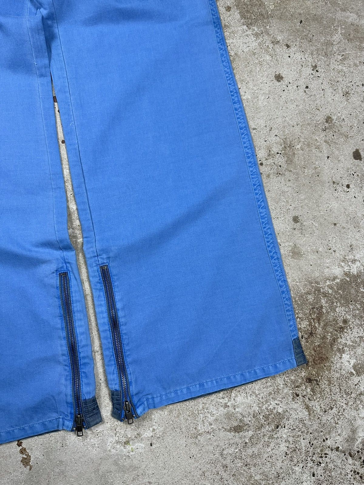 G-Star × Japanese Brand × Vintage Vintage Y2K G Star Raw Baggy Blue Custom Army Pant Zippers Size US 31 - 4 Thumbnail