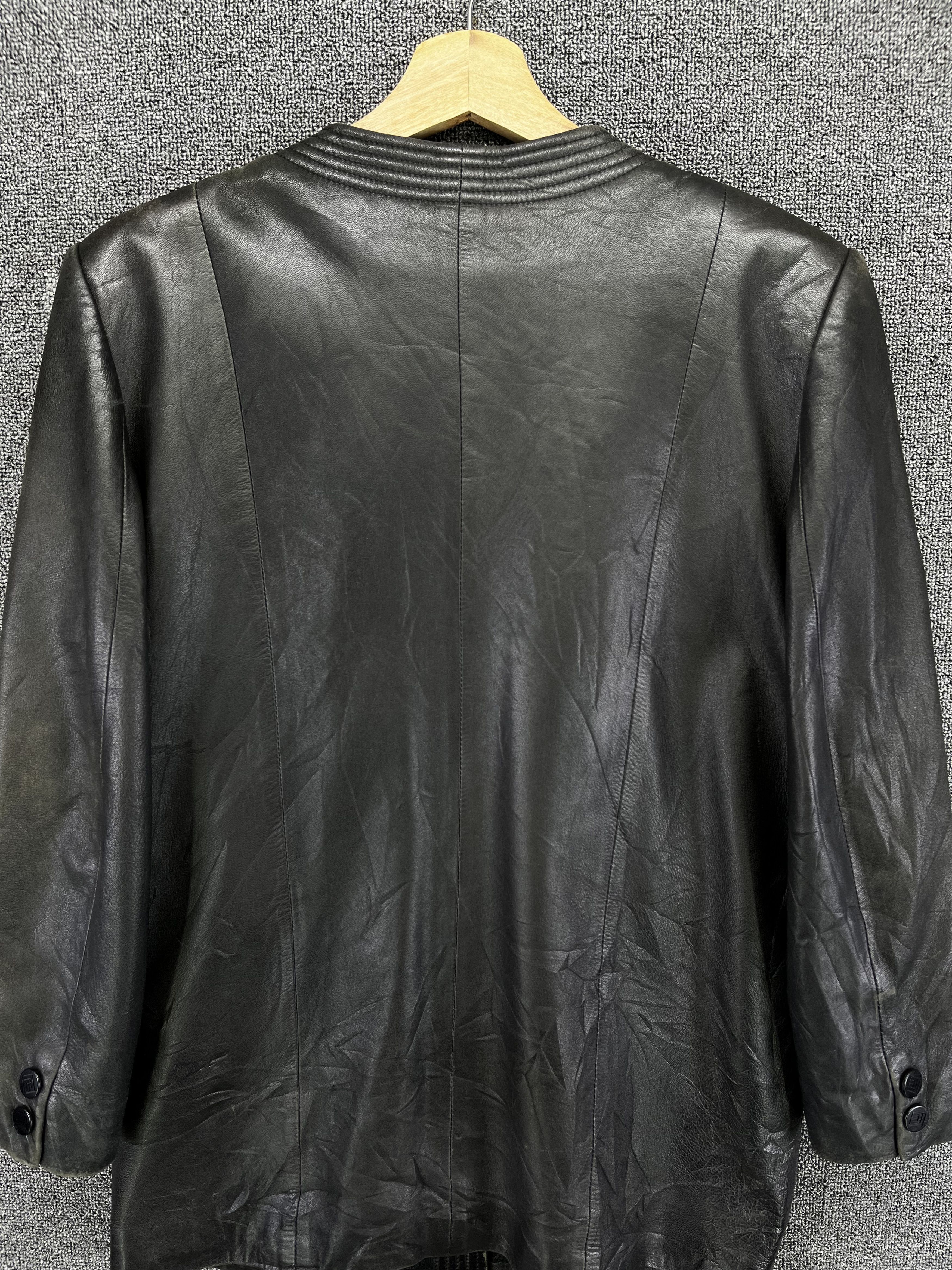 Balmain Vintage Pierre Balmain Luxury Button Up Leather Jacket Size L / US 10 / IT 46 - 14 Thumbnail