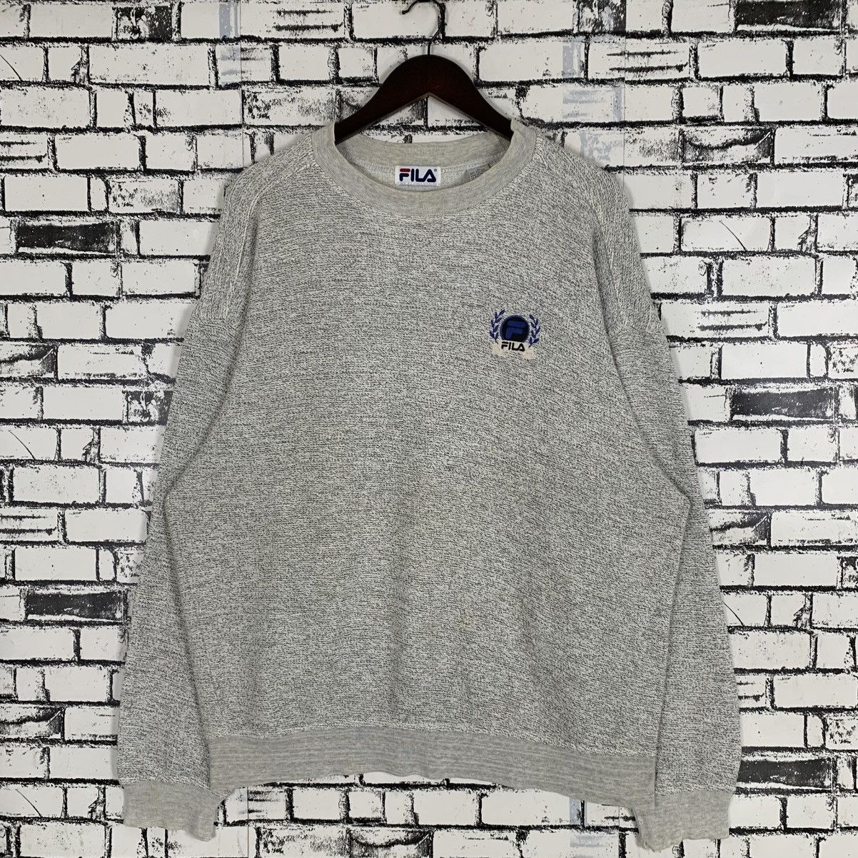 Designer × Fila × Vintage Vintage Fila Sweatshirt Small Logo Embroidered Fila Crewneck Size US L / EU 52-54 / 3 - 1 Thumbnail