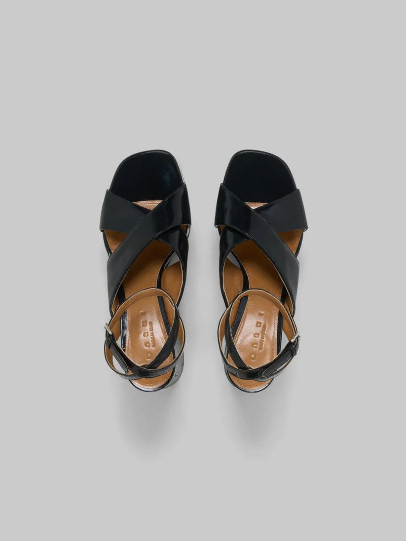 Marni o1w1db10125 Criss Cross Platform Sandals in Black Size US 10 / IT 40 - 4 Thumbnail