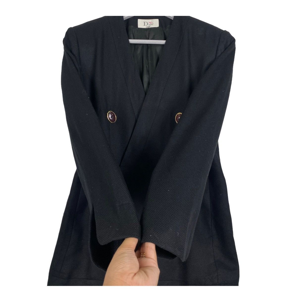 Dior × Vintage 💥VINTAGE MISS DIOR LINEN BUTTON JACKET Size M / US 6-8 / IT 42-44 - 6 Thumbnail