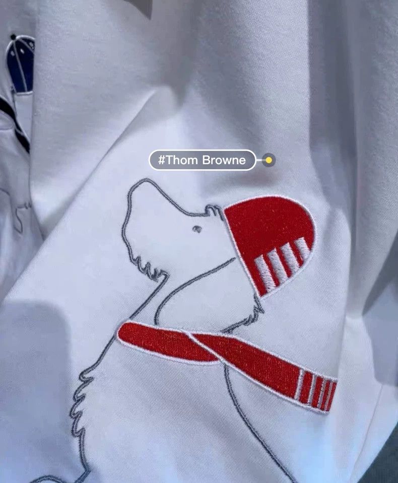Thom Browne Thom Browne Dogs Embroidered Short Sleeve Size S / US 4 / IT 40 - 8 Thumbnail