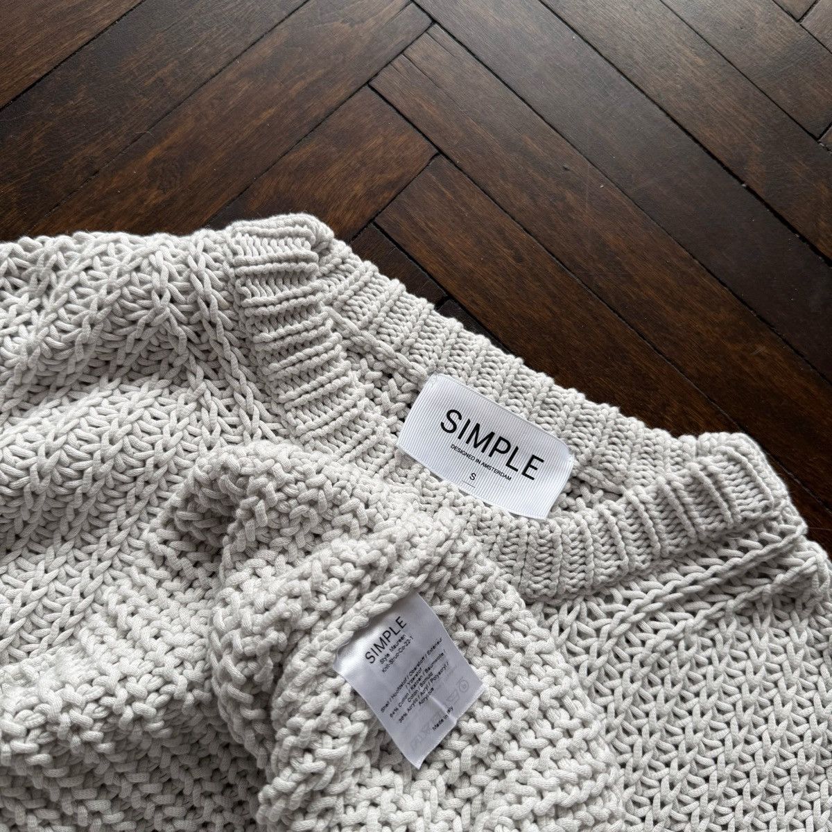 SIMPLE PROJECT Simple Maureen Italy Womens Sweater Cotton Acrylic Knit Size S / US 4 / IT 40 - 7 Thumbnail
