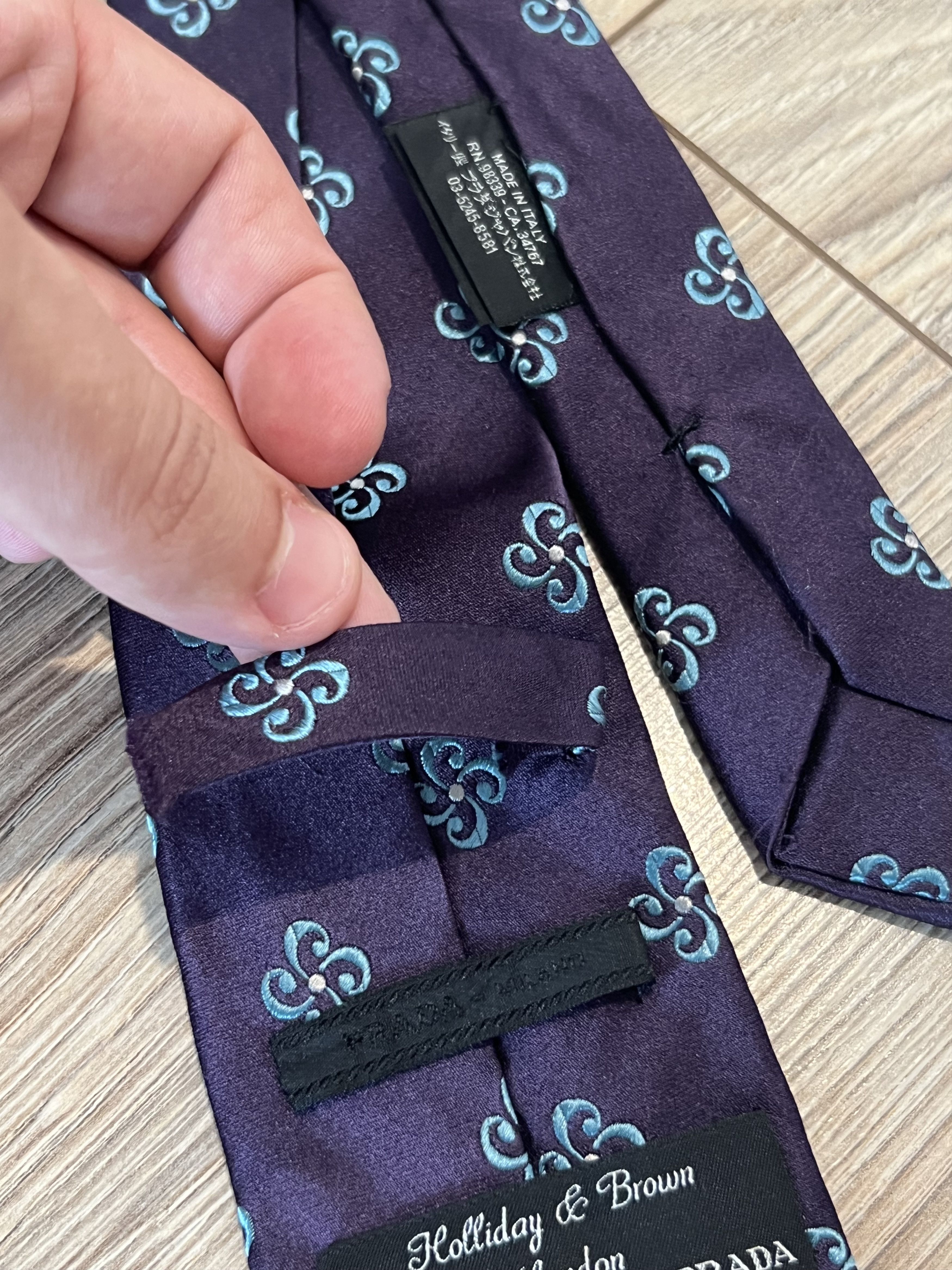 Prada Prada Milano Silk Tie Rare Size ONE SIZE - 8 Thumbnail