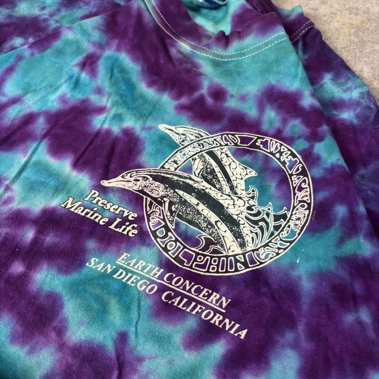 Patagonia × The North Face × Vintage Vintage 90s Preserve Marine Wildlife Tie Dye T-shirt Size US L / EU 52-54 / 3 - 2 Thumbnail