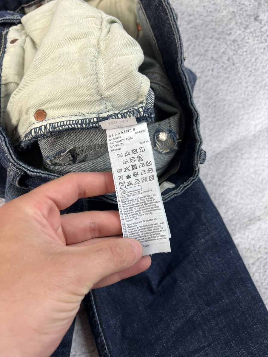 20471120 × Allsaints × Japanese Brand All saints cigarette denim jeans Size US 30 / EU 46 - 11 Thumbnail