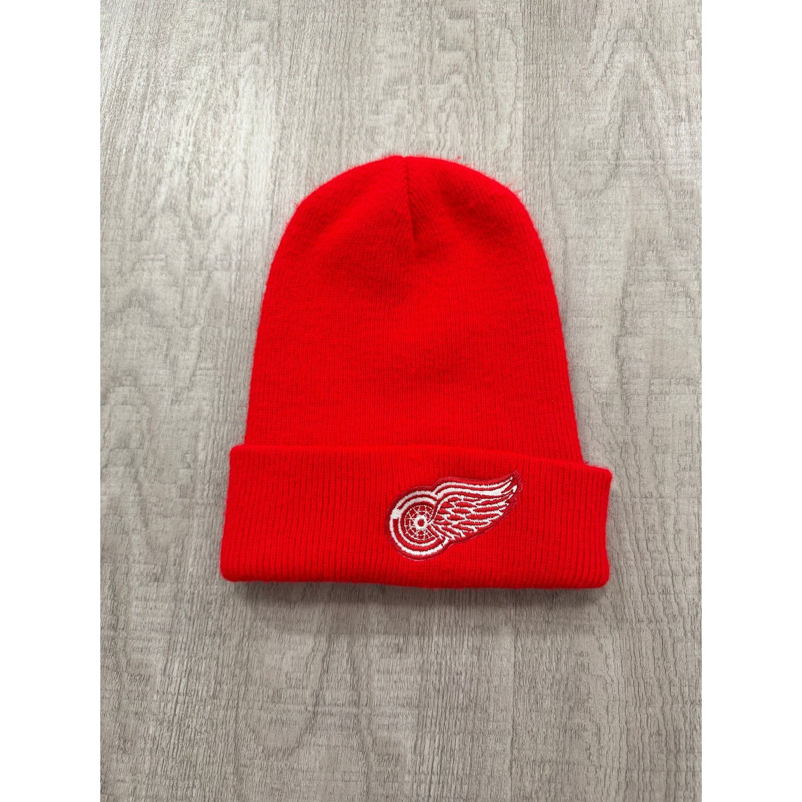 Vintage Vintage Detroit Red Wings Beanie Hat Adult Red Cap Hockey Size ONE SIZE - 1 Thumbnail