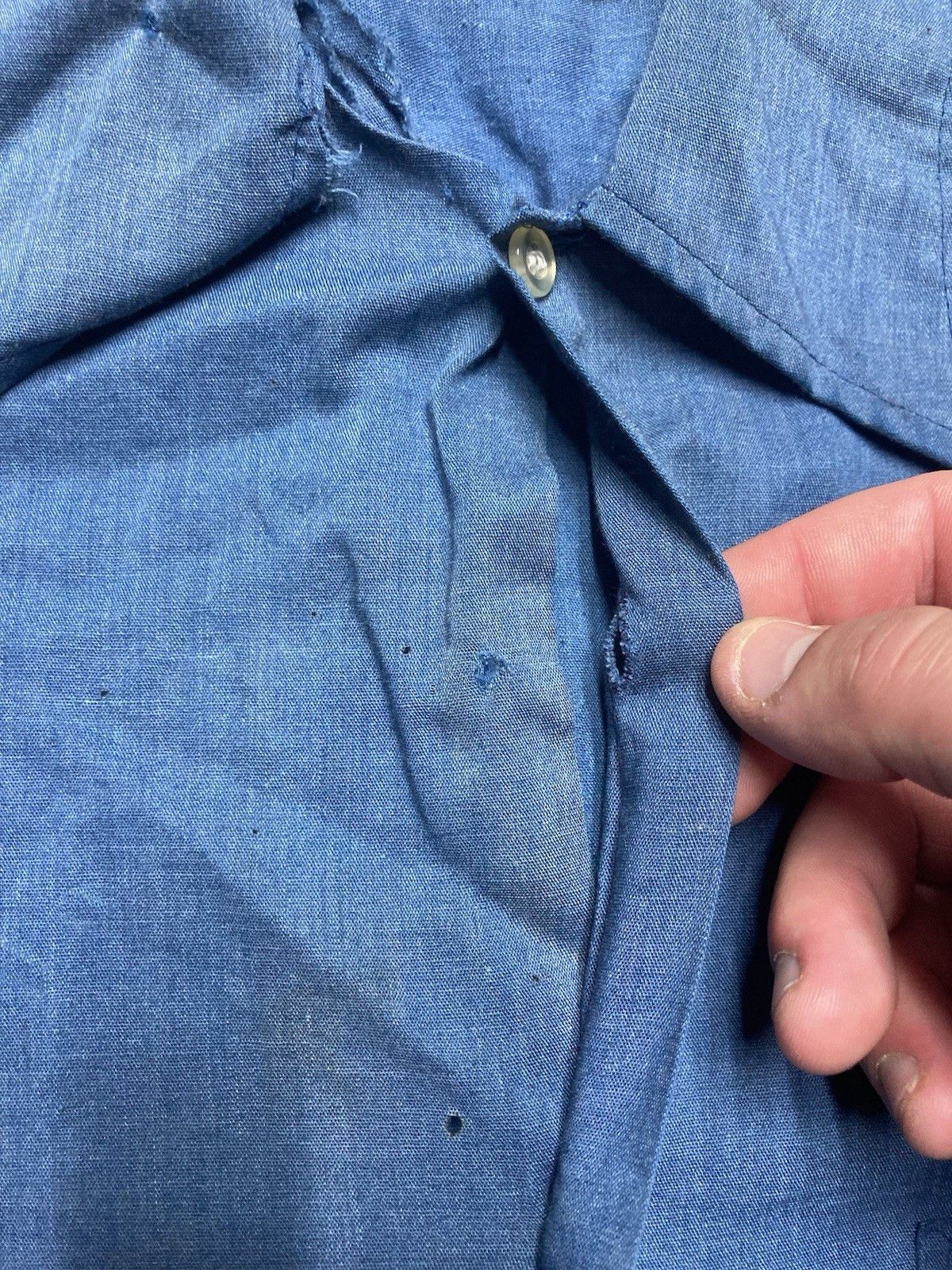 Vintage Vintage 70s button shirt Kmart poly cotton distressed medium Size US L / EU 52-54 / 3 - 8 Thumbnail